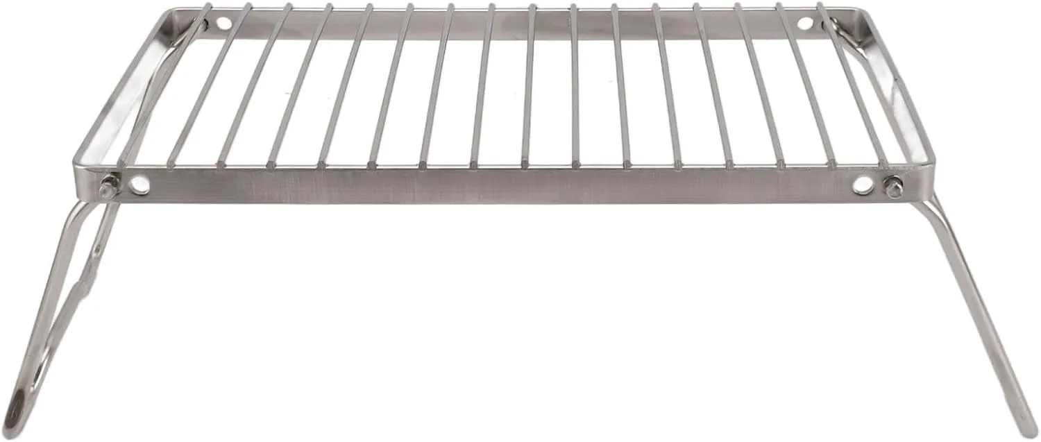 Folding Camping Grate Stainless Steel Adjustable sturdy Fire Cooking Racks Draining Grill Outdoor Backpacking
