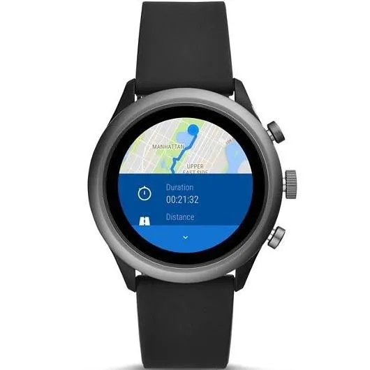 Fossil FTW4019 Black Sport Smokey Smartwatch