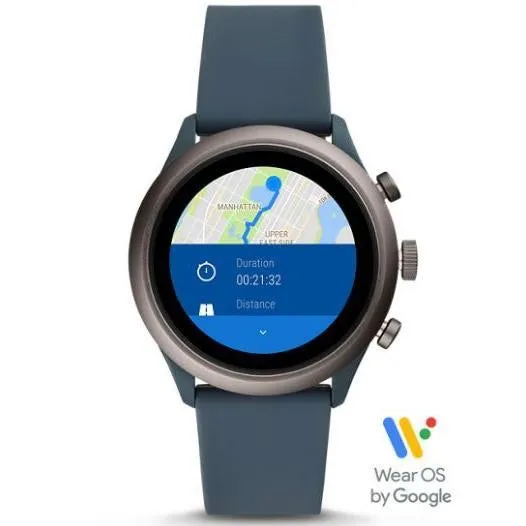 Fossil FTW4021 Smokey Blue Gen 4 Sport Smartwatch
