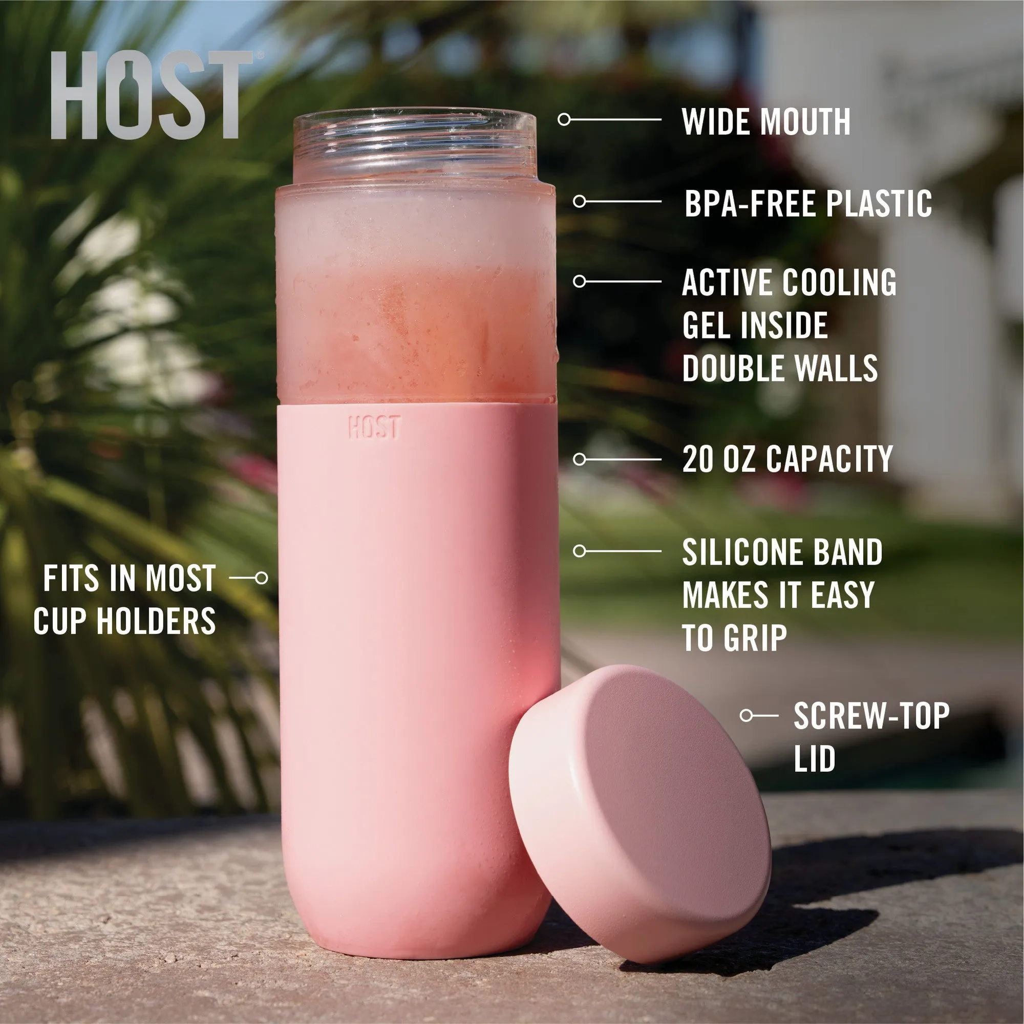 Freeze™ bottle in blush by host®