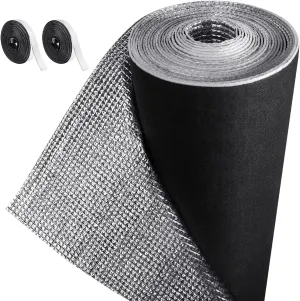 Frienda Double RV Door Window Shade Cover Blackout Reflective Insulation Roll 78 x 40Inches Aluminum Foil Insulation Kit for RV Garage Roof Door Window Skylight Shade(Black)