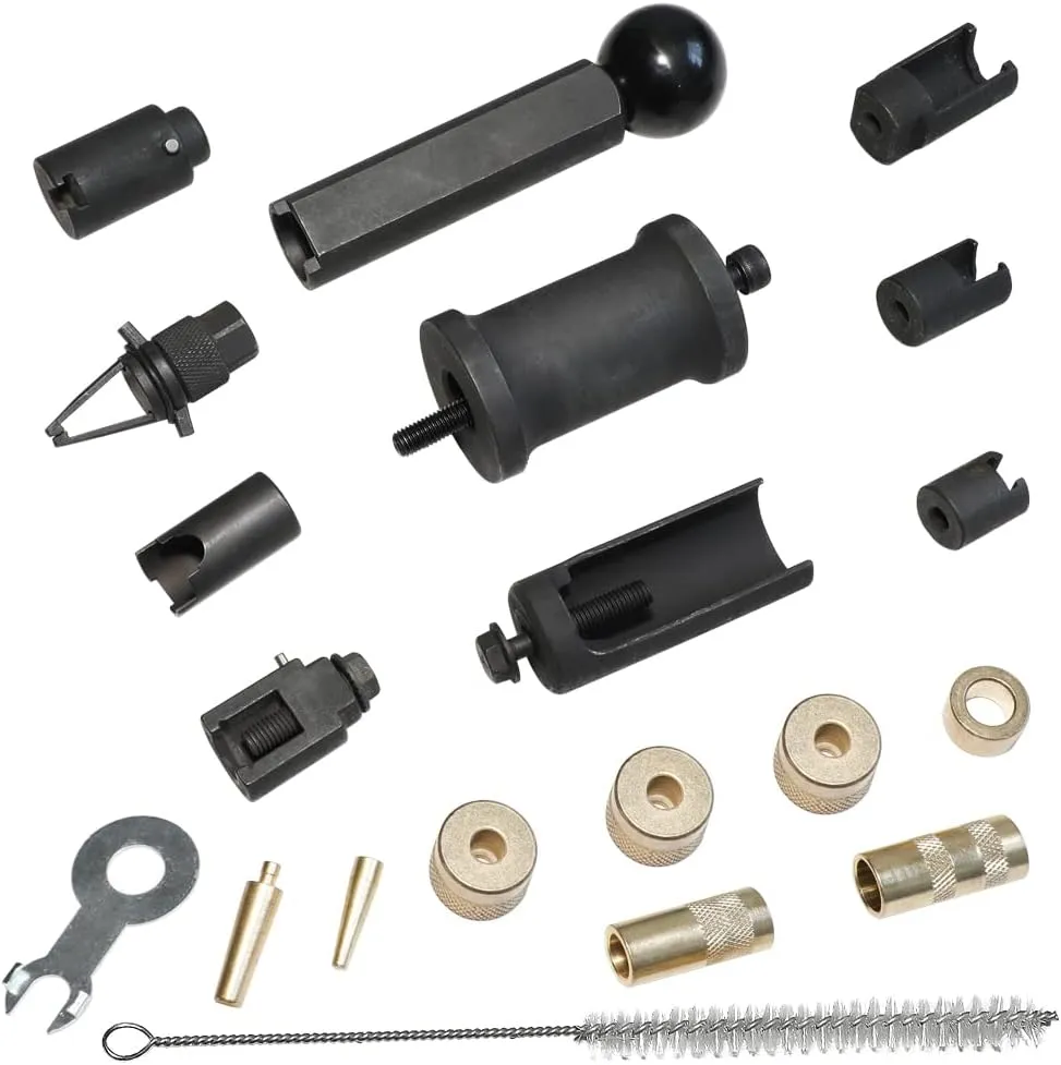 Fuel Injector Remove Tool Kit T10133 Seal Installer compatible with Audi VW 1.2, 1.4, 1.6, 1.8, 2.0, 2.7, 3.0, 3.2, 3.6 V6 4.2 V8 FSI TSI TFSI Petrol, Replacement for Porsche 2.7, 3.0 Injector Puller