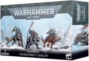 Games Workshop 99120101091 Space Wolves Thunder Wolf Cavalry Action Figure, Black