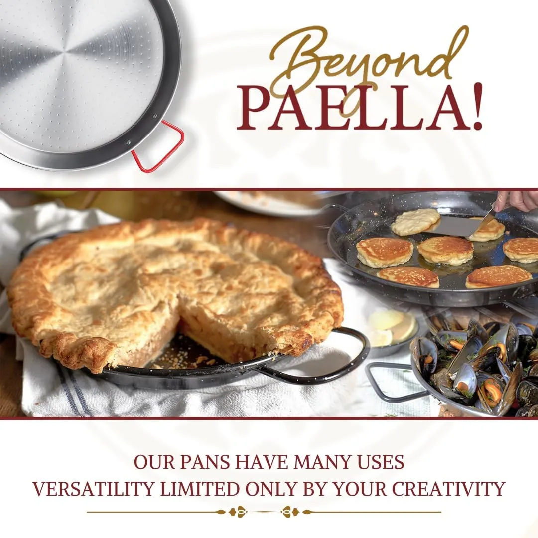 Garcima 15-Inch Carbon Steel Paella Pan, 38cm