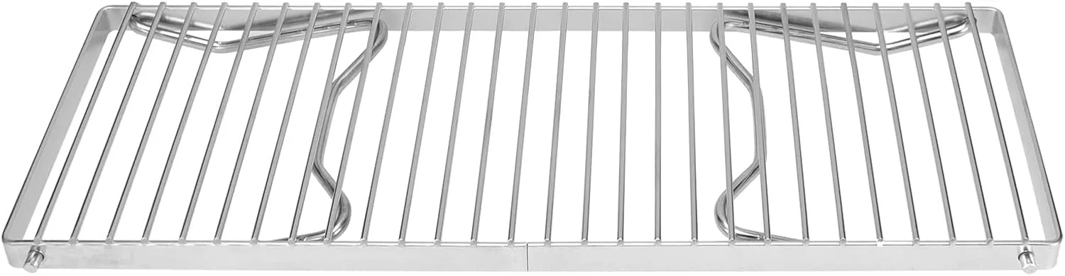 Gardening BBQ Supplies, Barbecue Rack Camping Grill Grate Easy to Carry Folding Campfire Grill Picnic Cooking Rack with Storage Bag for Outdoor Cooking Grill 17.3x6.3inch Camping