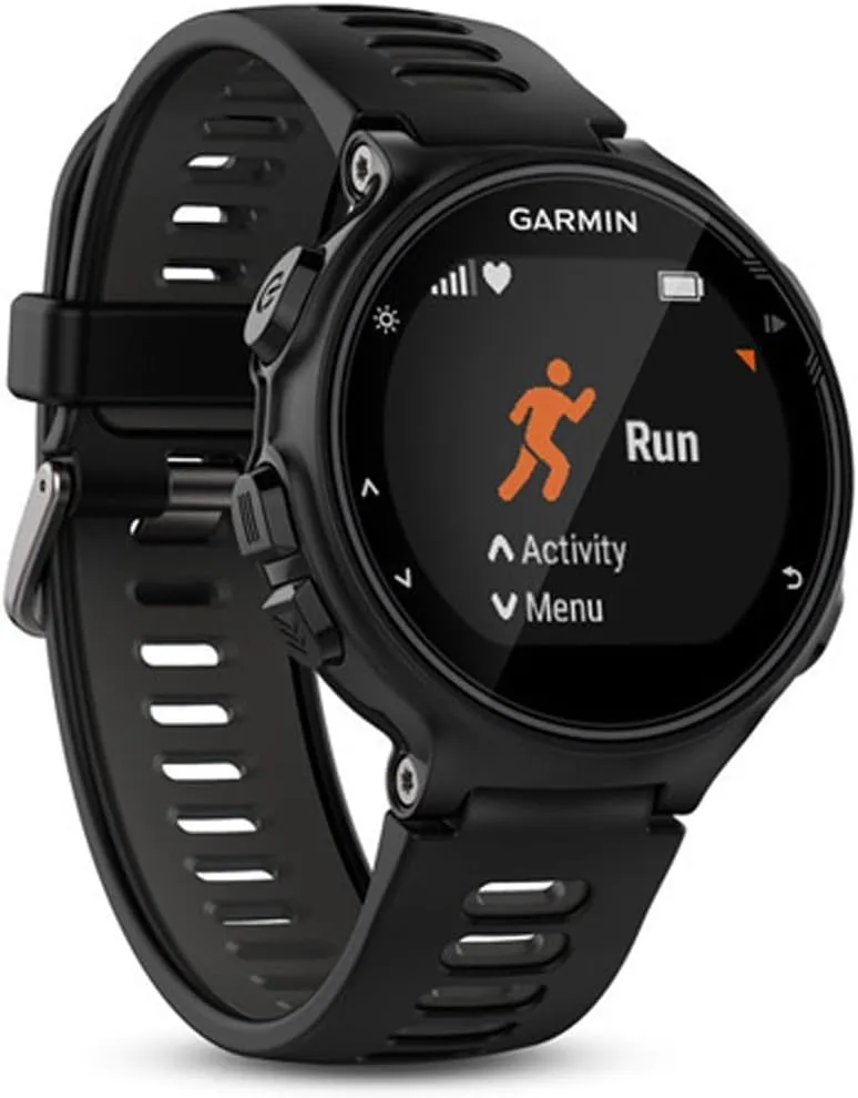 Garmin 010-01614-00 Forerunner 735XT, Multisport GPS Running Watch With Heart Rate, Black/Gray