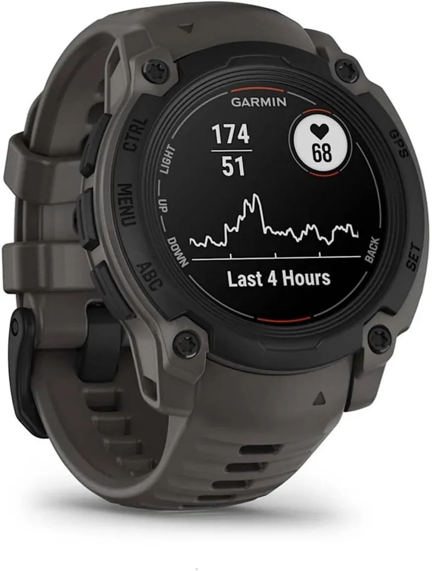 Garmin 010-02933-00 Instinct E 45mm Rugged Outdoor GPS Smartwatch 24/7 Health Monitor (Charcoal) Bundle with 2-Year CPS Protection Pack  Deco Essentials Converter Adapter Type C Adapter, Type-C USB C