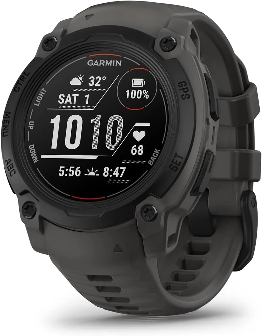 Garmin 010-02933-00 Instinct E 45mm Rugged Outdoor GPS Smartwatch 24/7 Health Monitor (Charcoal) Bundle with 2-Year CPS Protection Pack  Deco Essentials Converter Adapter Type C Adapter, Type-C USB C