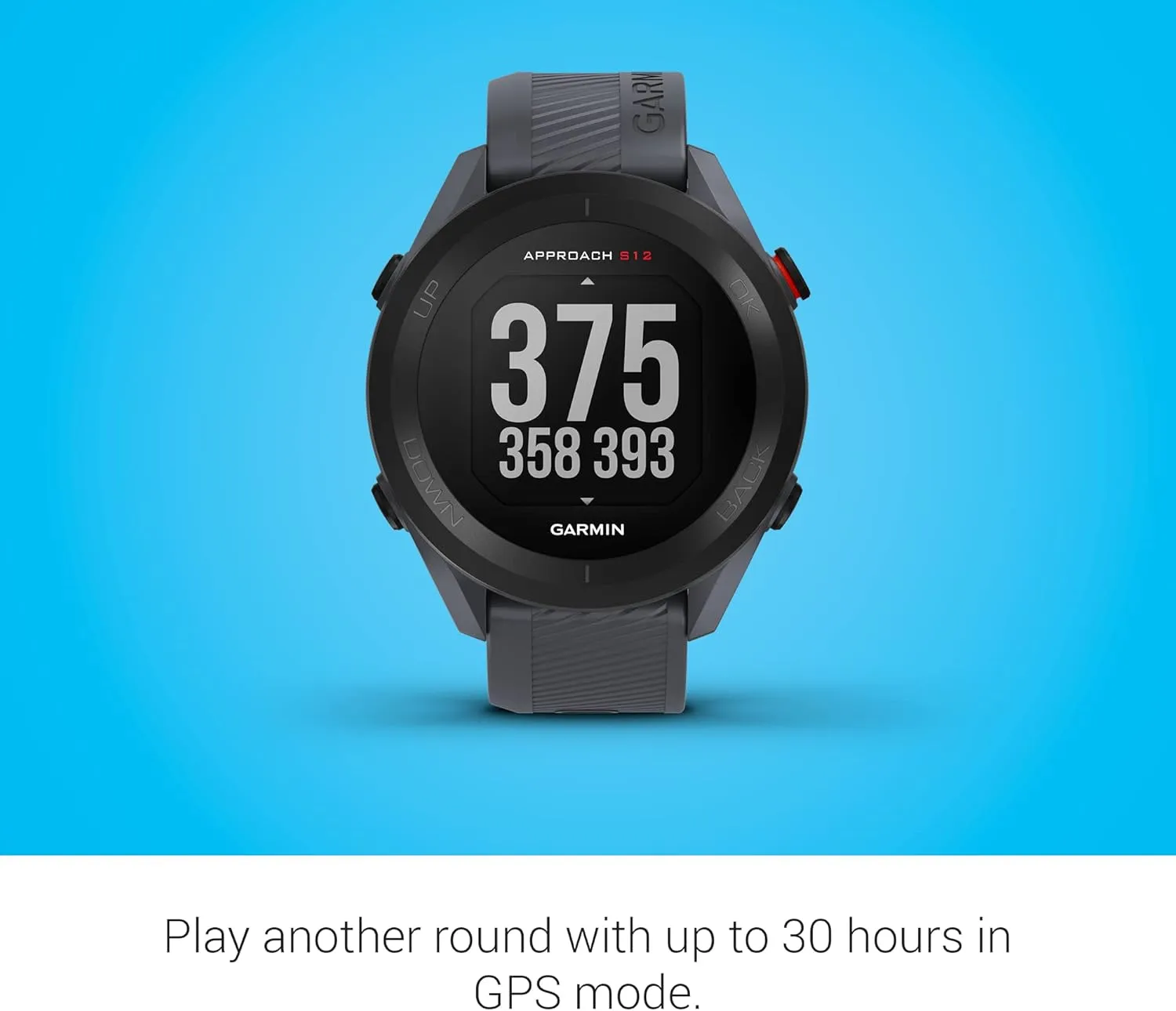 Garmin Approach S12, Easy-to-Use GPS Golf Watch, 42k  Preloaded Courses, Granite Blue, 010-02472-01