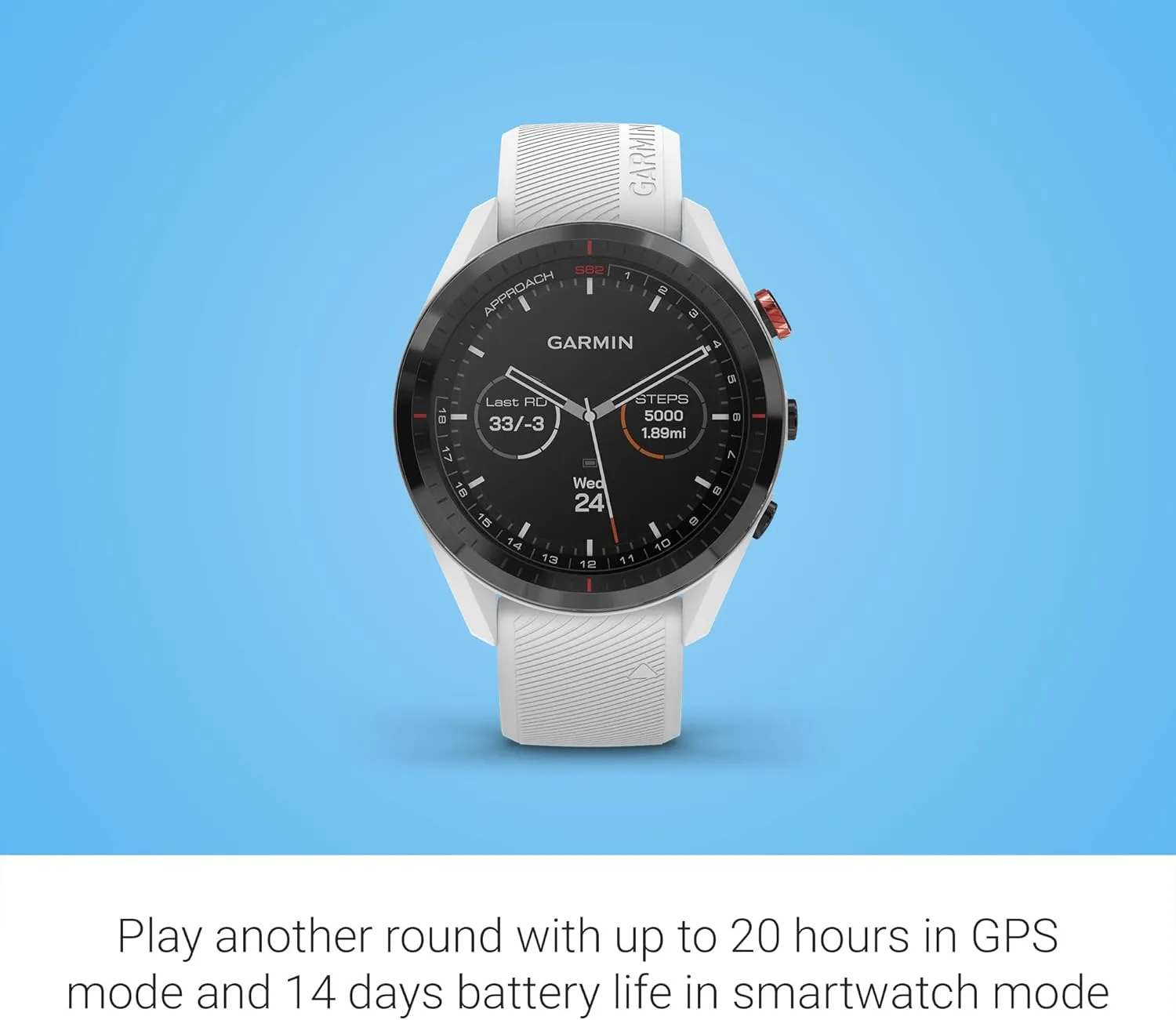 Garmin Approach S62, Premium Golf GPS Watch, Built-in Virtual Caddie