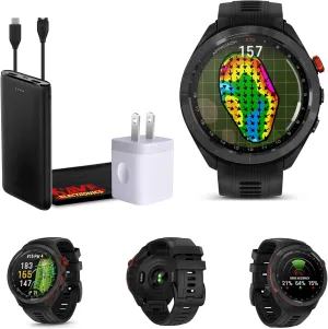 Garmin Approach S70 47MM Golf GPS Fitness Tracker Smartwatch for Men, Lightweight 1.2" Touchscreen AMOLED Display and 42000 Preloaded Courses -Black- Garmin Watches for Men