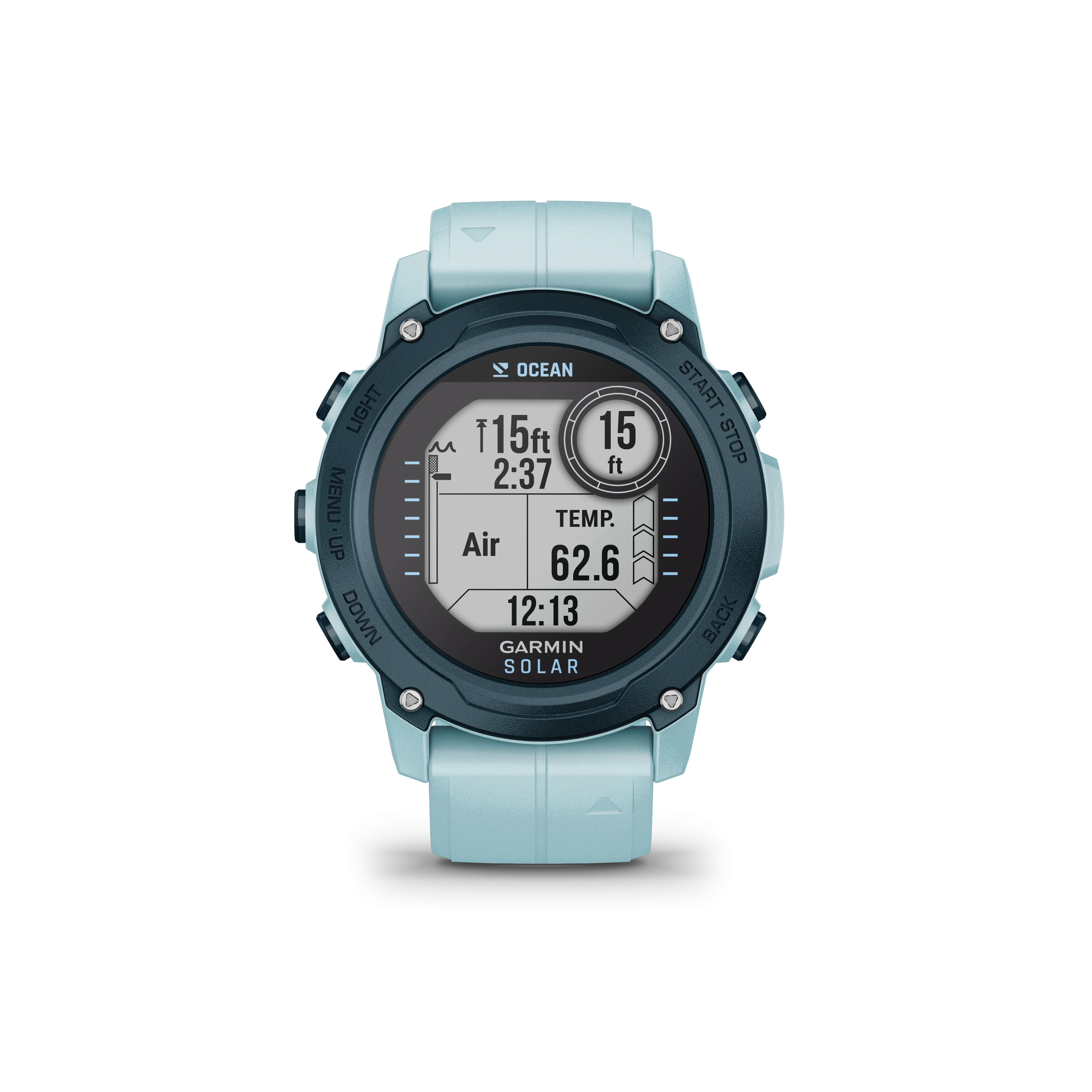 Garmin Descent G1 Solar - Ocean Edition GPS Smartwatch Watch-Style and Dive Computer Azure (010-02604-04)