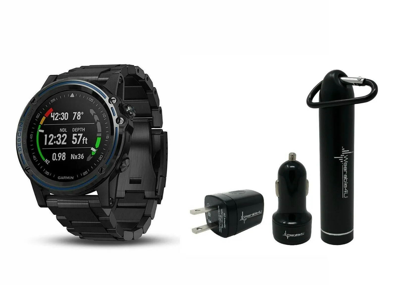 Garmin Descent MK1 010-01760-01 Dive Watch Wearable4U Bundle Titanium Sapphire