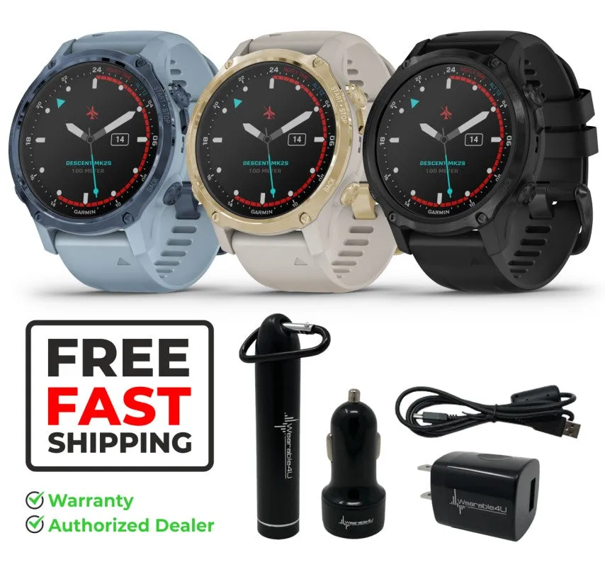 Garmin Descent Mk2S, Smaller-Sized Watch-Style Dive Computer, Multisport