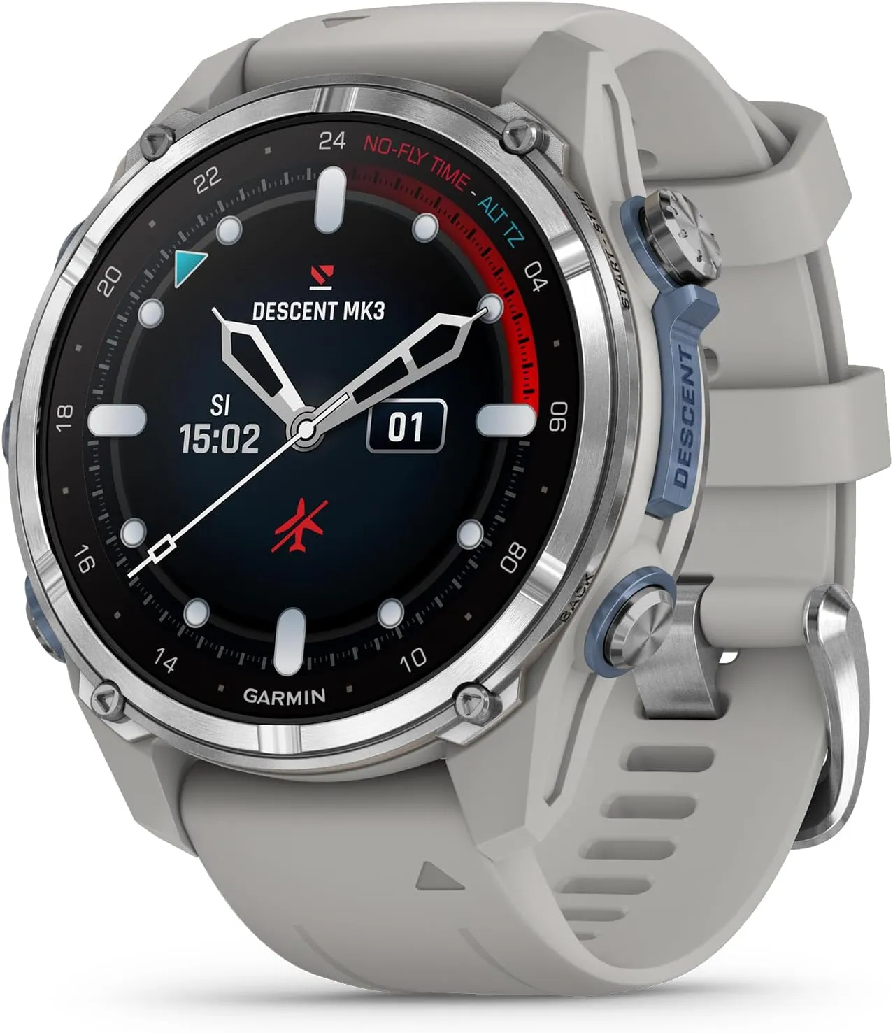 Garmin Descent™ Mk3, Dive Computer and Multisport GPS Smartwatch, Fog Gray