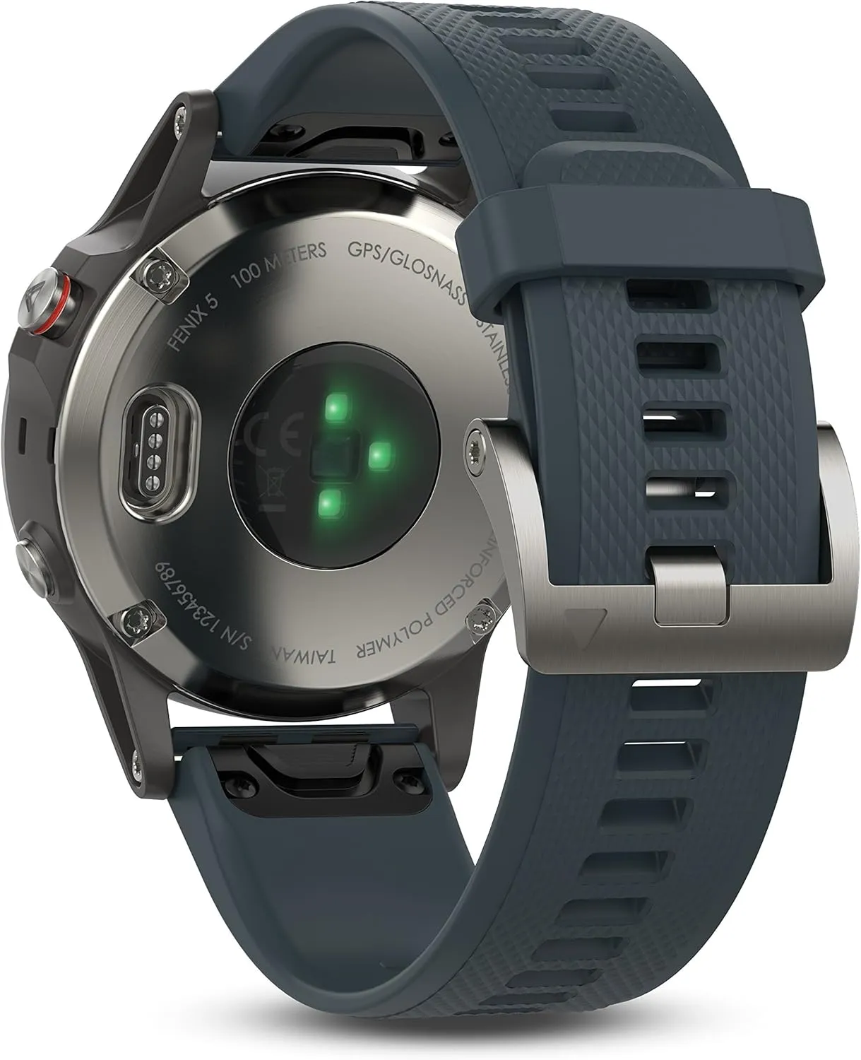 Garmin Fenix 5 - Silver with Granite Blue Band (Renewed)