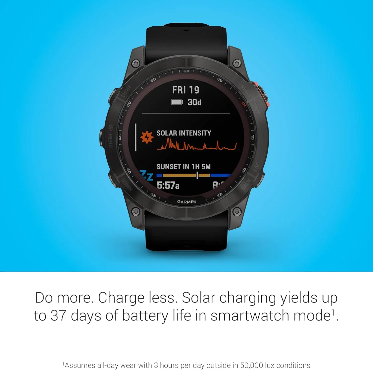 Garmin fenix 7X Solar, Larger sized adventure smartwatch, with Solar Charging Capabilities, touchscreen outdoor watch with GPS, Slate Gray/Black Band (Renewed)