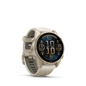 GARMIN fēnix® 8 - 43MM - AMOLED, SAPPHIRE - SOFT GOLD/FOG GRAY