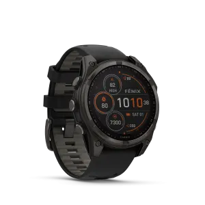 GARMIN fēnix® 8 - 47MM - SOLAR, SAPPHIRE - CARBON GRAY/BLACK
