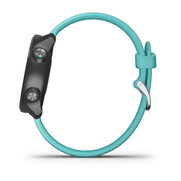 Garmin Forerunner 245 GPS Running Smartwatch with Included Wearable4U 3 Straps Bundle (Aqua Music 010-02120-22, Blue/Lime/White)