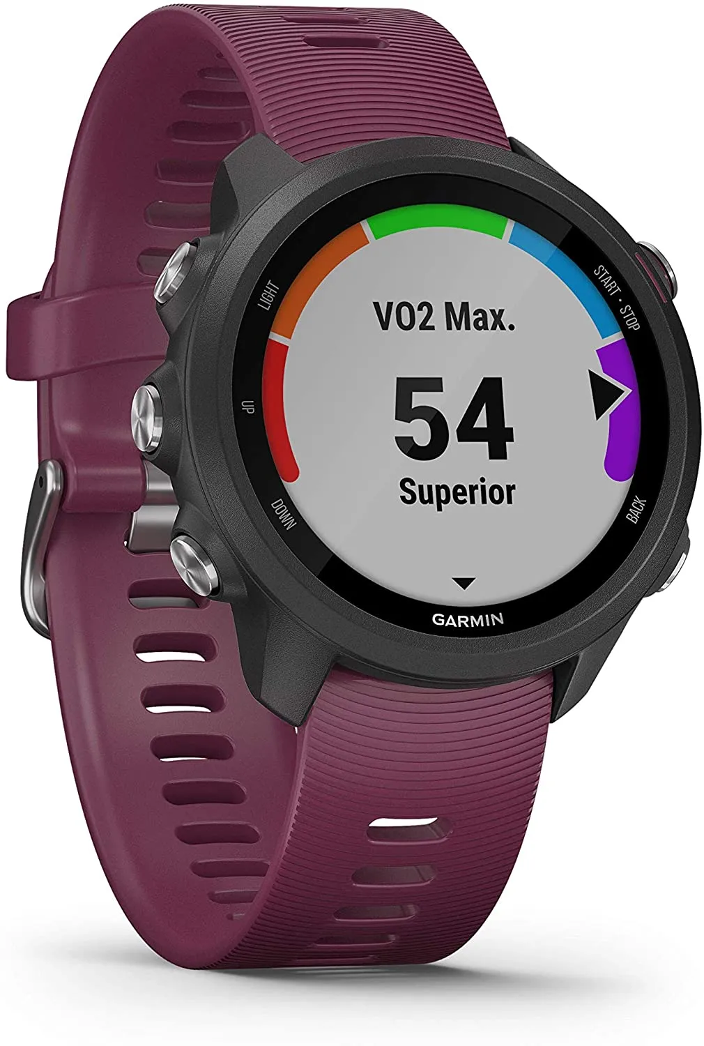 Garmin Forerunner 245 GPS Running Smartwatch with Included Wearable4U 3 Straps Bundle (Berry 010-02120-01, Black/Pink/Teal)