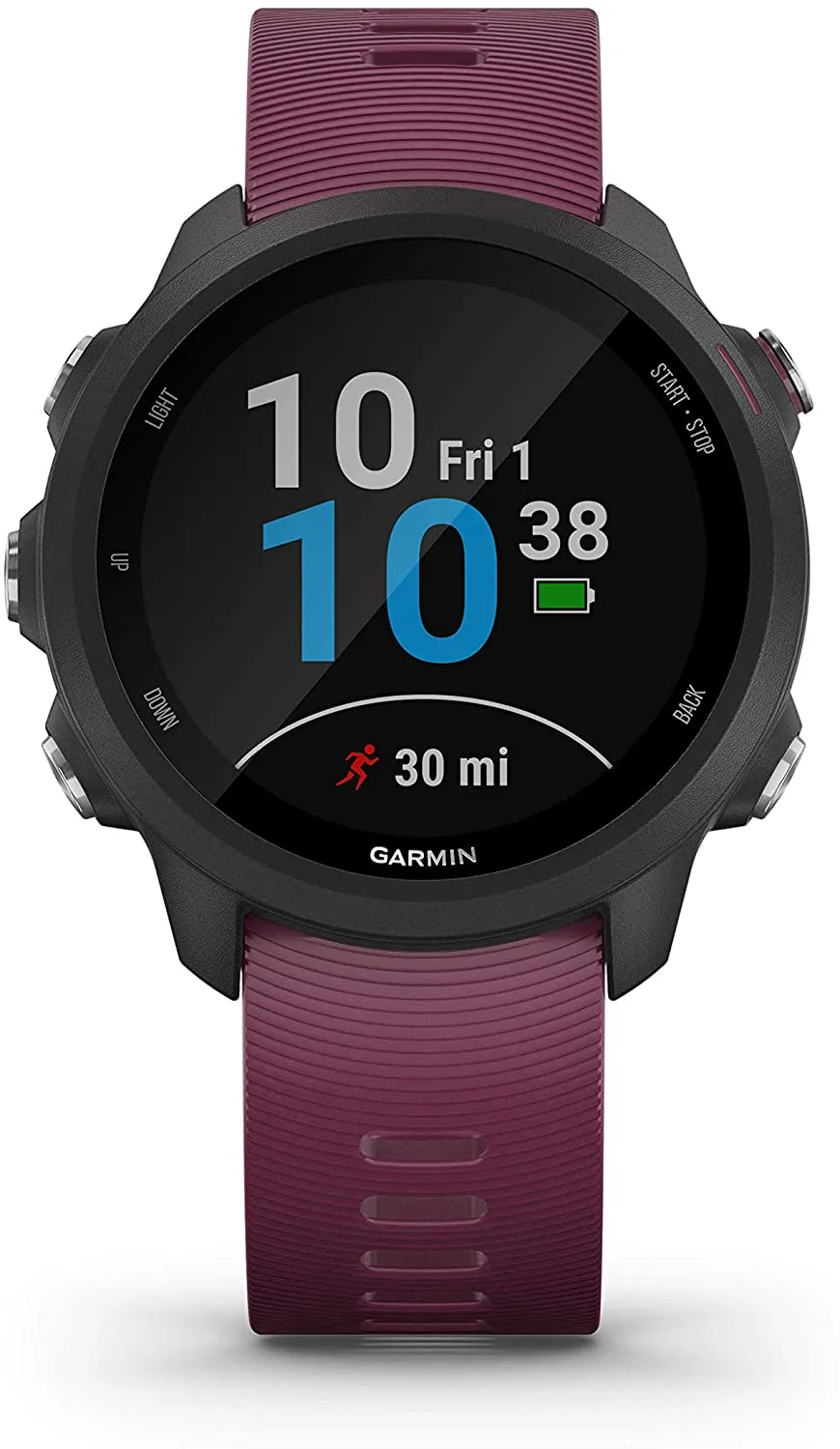 Garmin Forerunner 245 GPS Running Smartwatch with Included Wearable4U 3 Straps Bundle (Berry 010-02120-01, Blue/Lime/White)