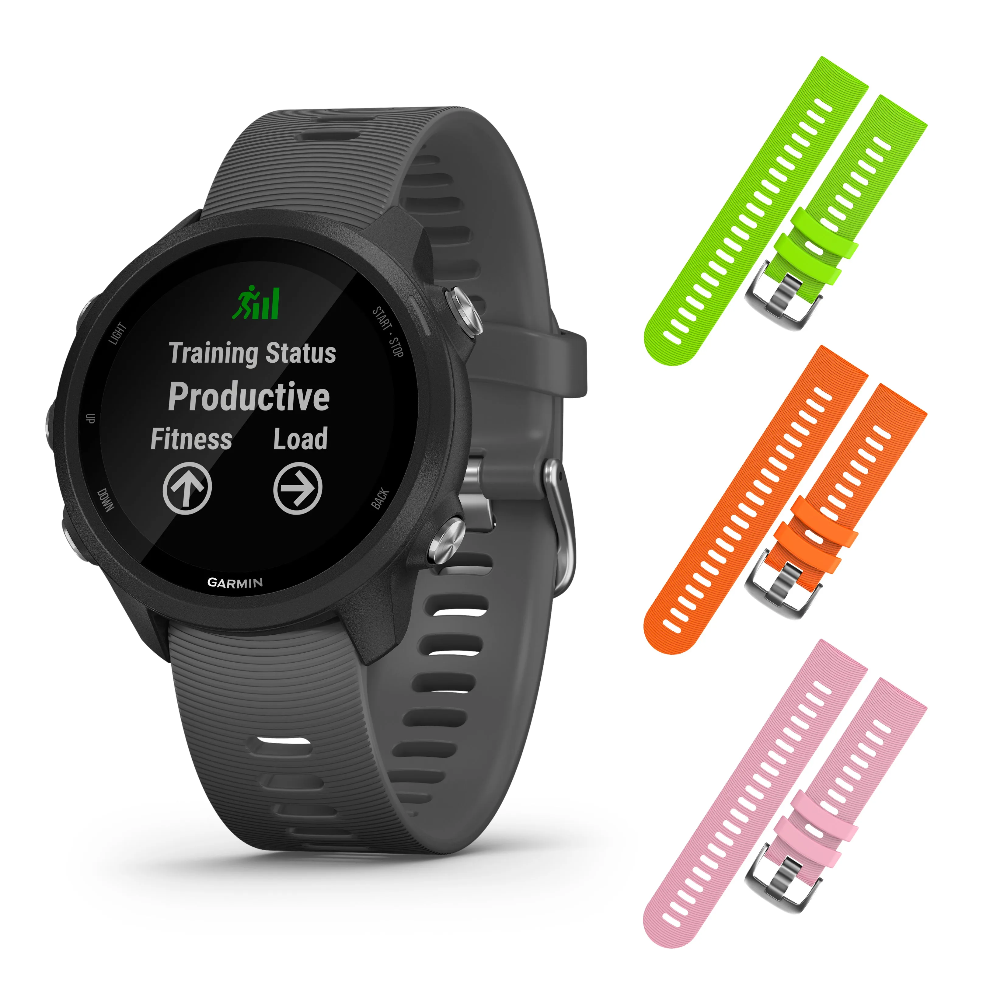 Garmin Forerunner 245 GPS Running Smartwatch with Included Wearable4U 3 Straps
