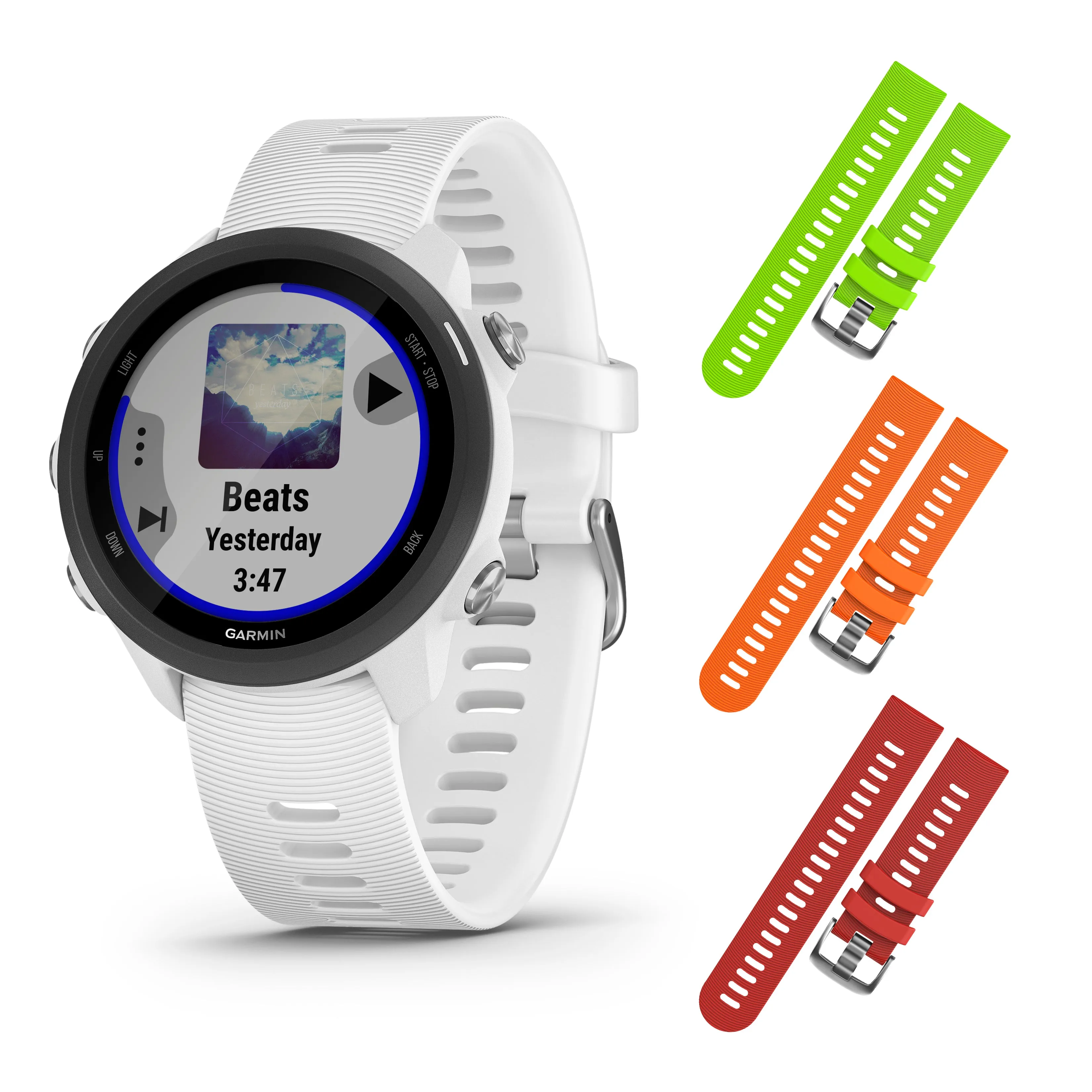 Garmin Forerunner 245 GPS Running Smartwatch with Included Wearable4U 3 Straps