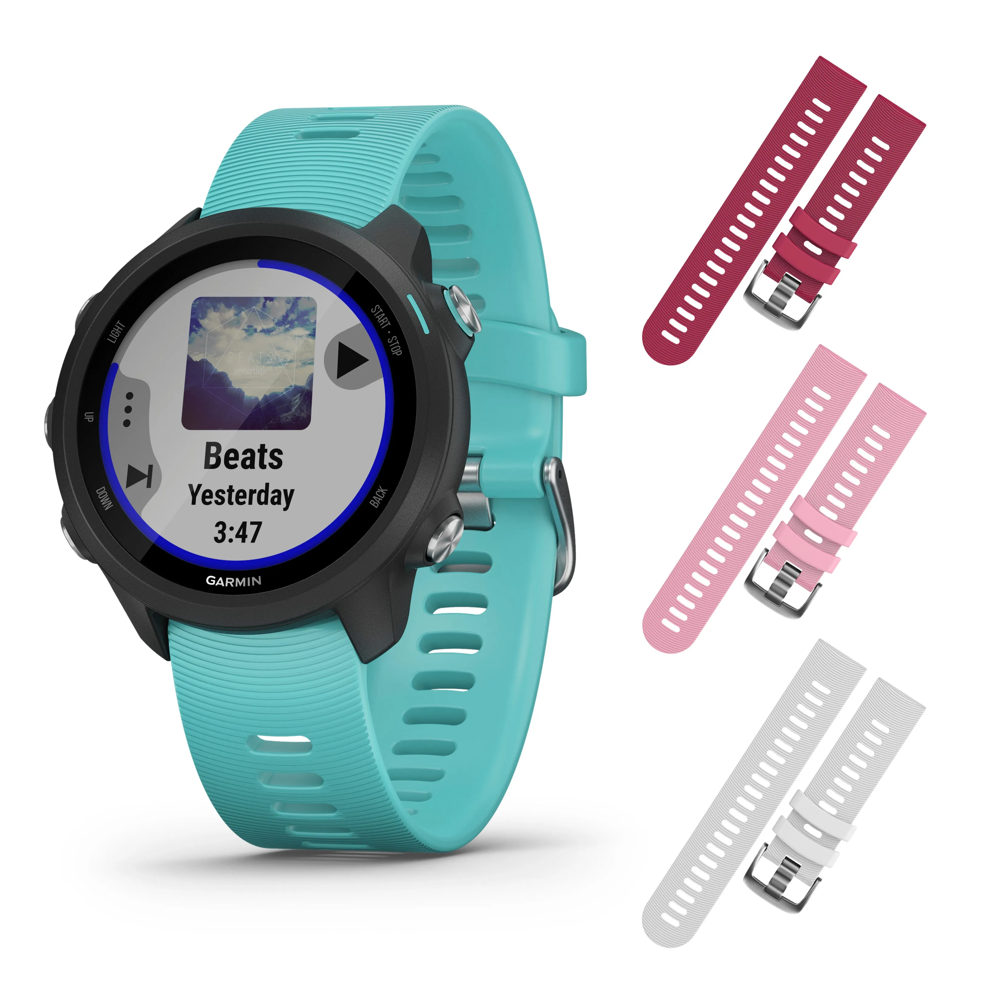 Garmin Forerunner 245 GPS Running Smartwatch with Included Wearable4U 3 Straps