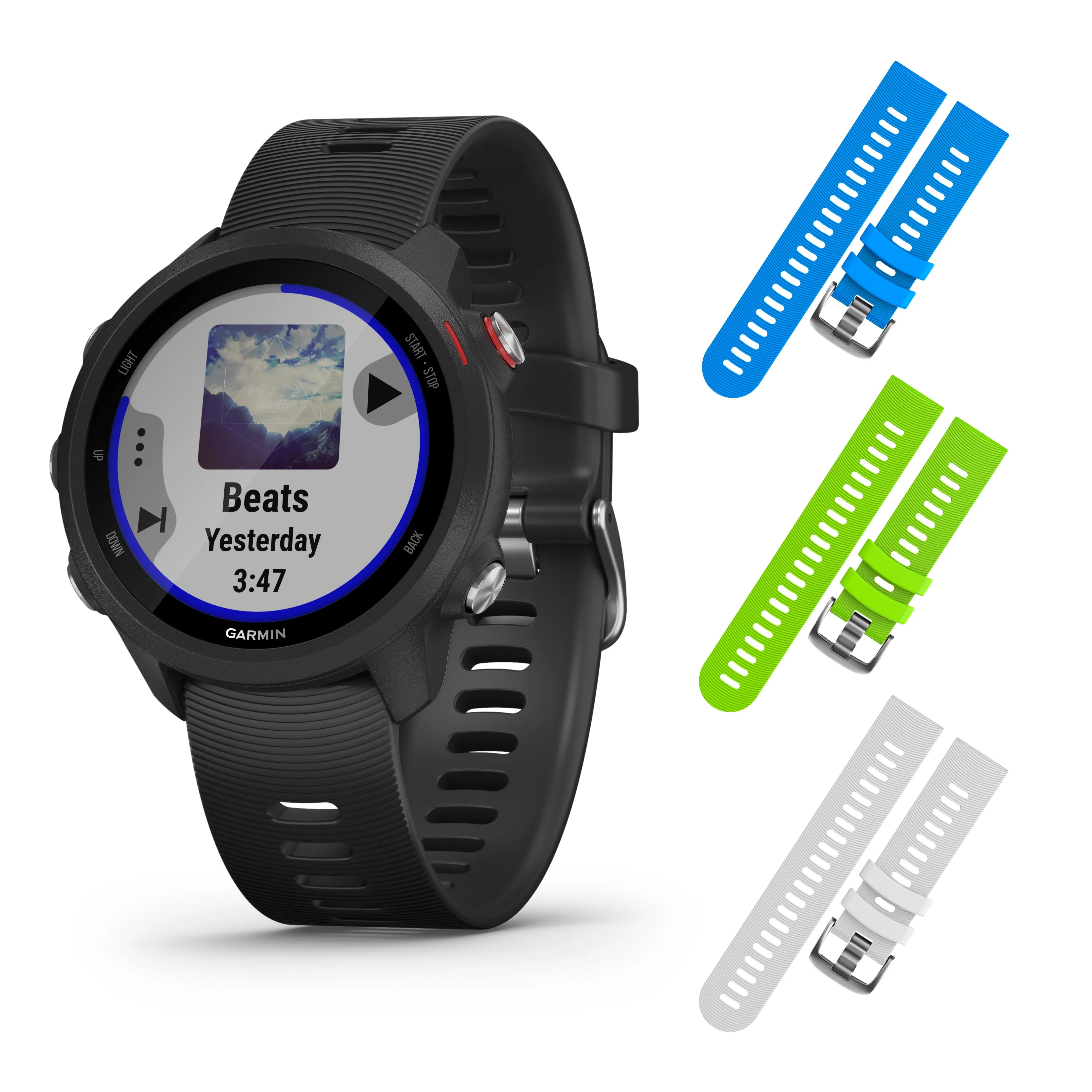 Garmin Forerunner 245 GPS Running Smartwatch with Included Wearable4U 3 Straps