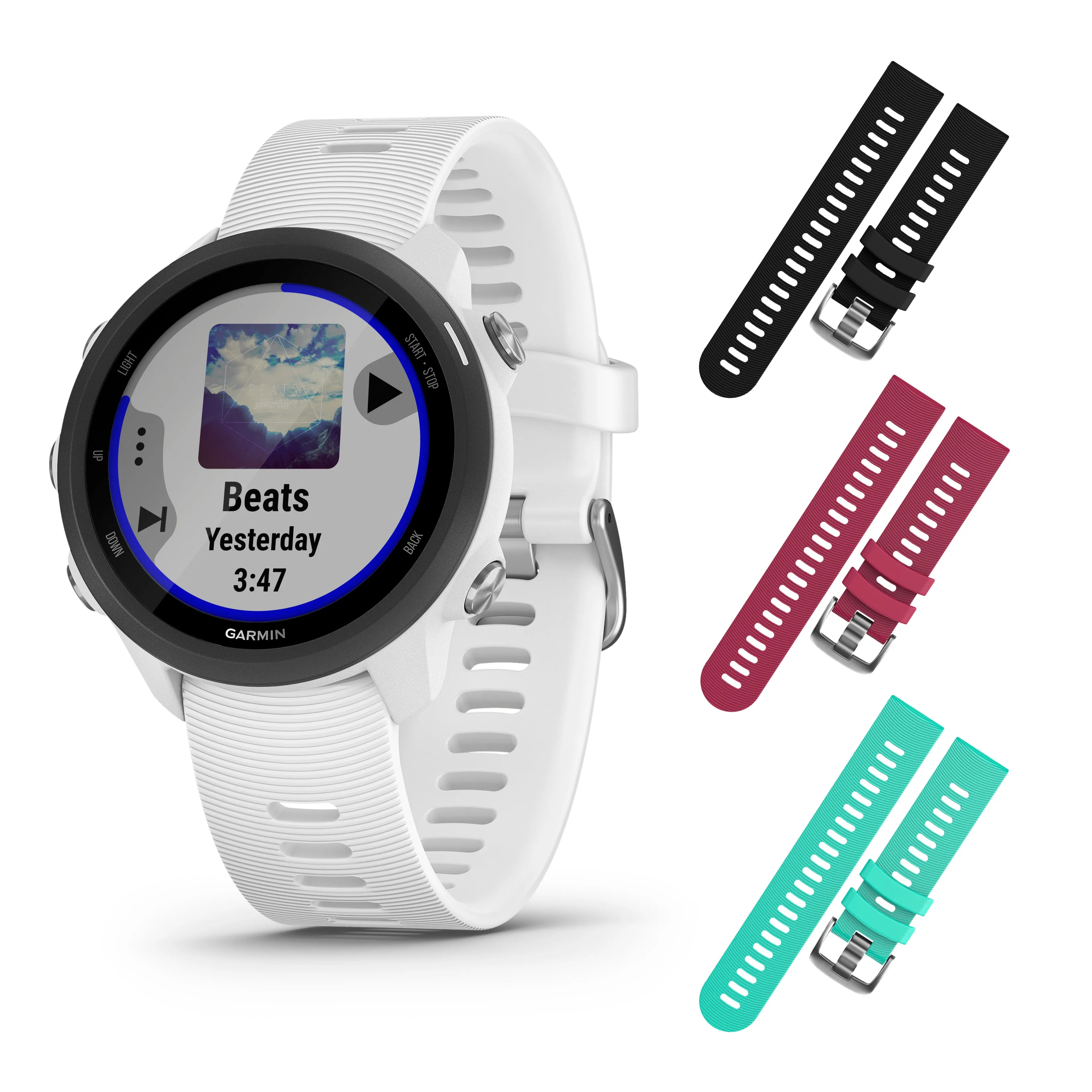 Garmin Forerunner 245 GPS Running Smartwatch with Included Wearable4U 3 Straps