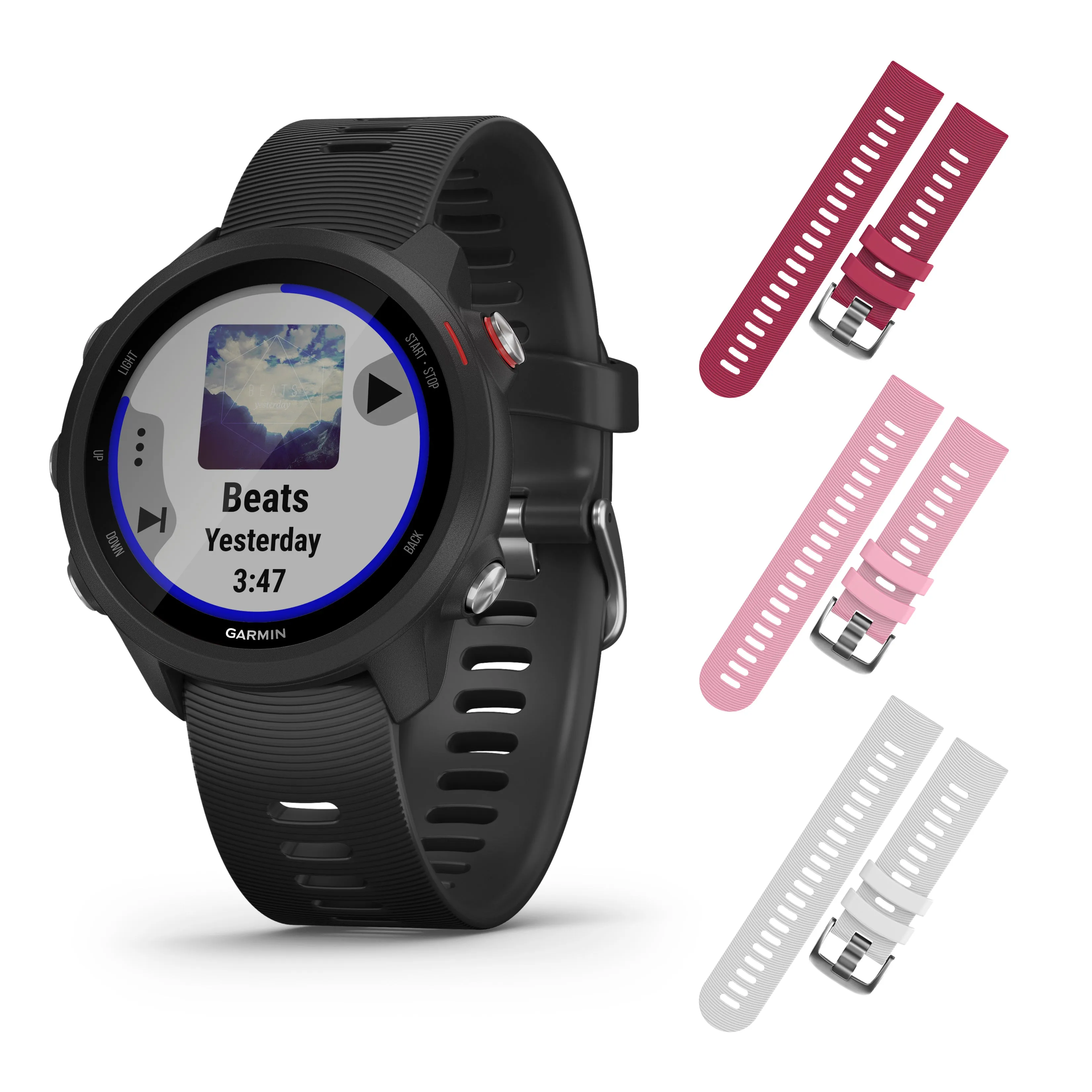 Garmin Forerunner 245 GPS Running Smartwatch with Included Wearable4U 3 Straps