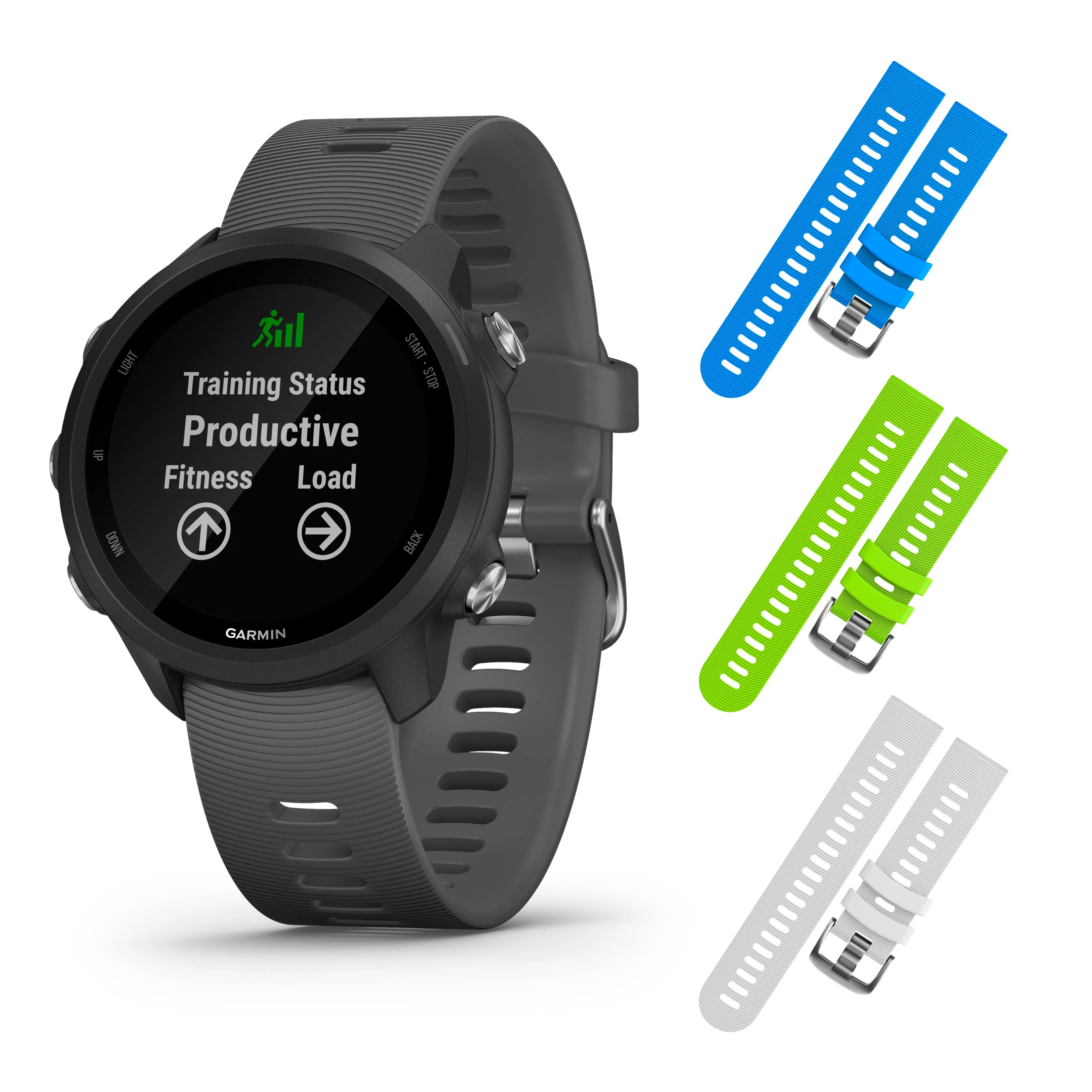 Garmin Forerunner 245 GPS Running Smartwatch with Included Wearable4U 3 Straps