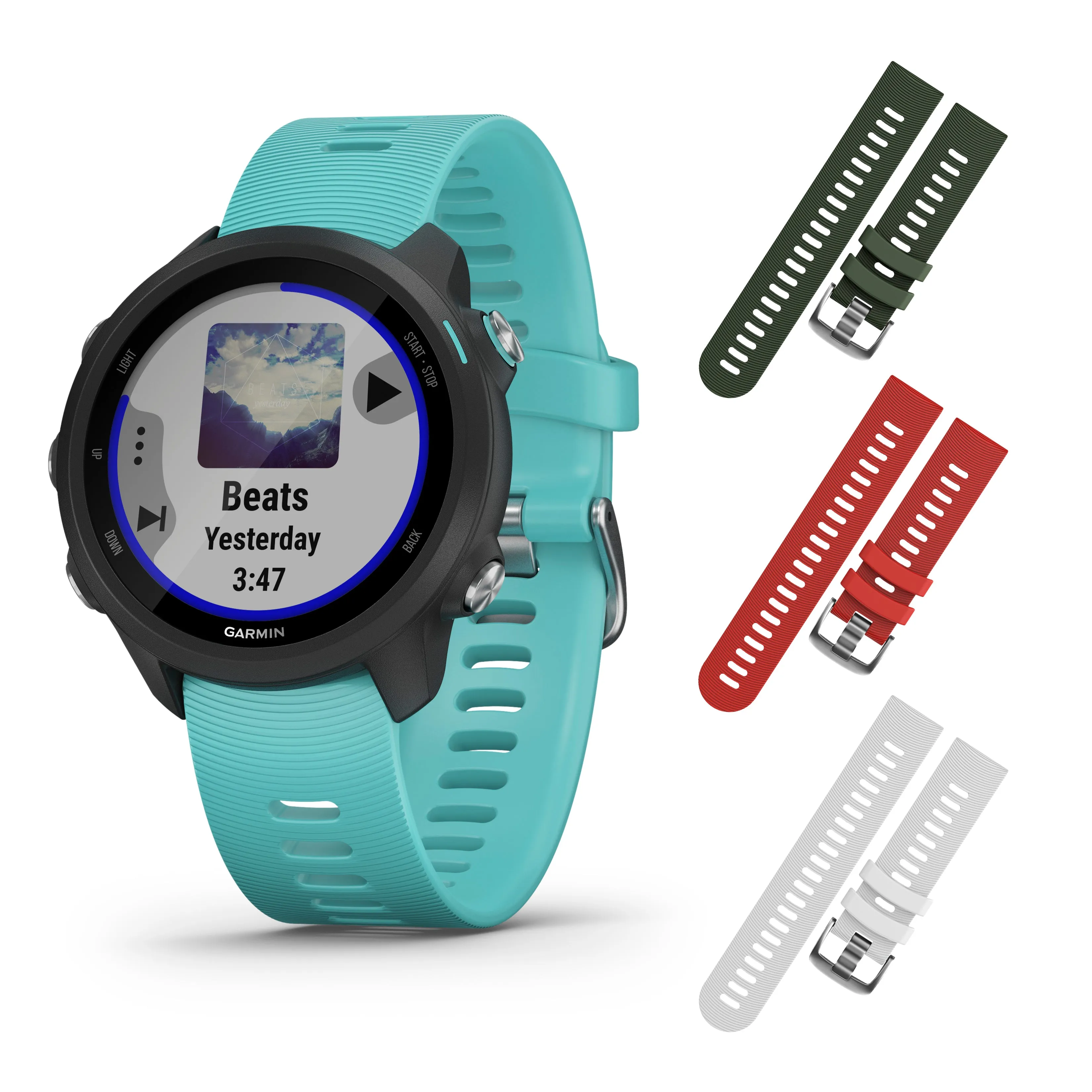 Garmin Forerunner 245 GPS Running Smartwatch with Included Wearable4U 3 Straps