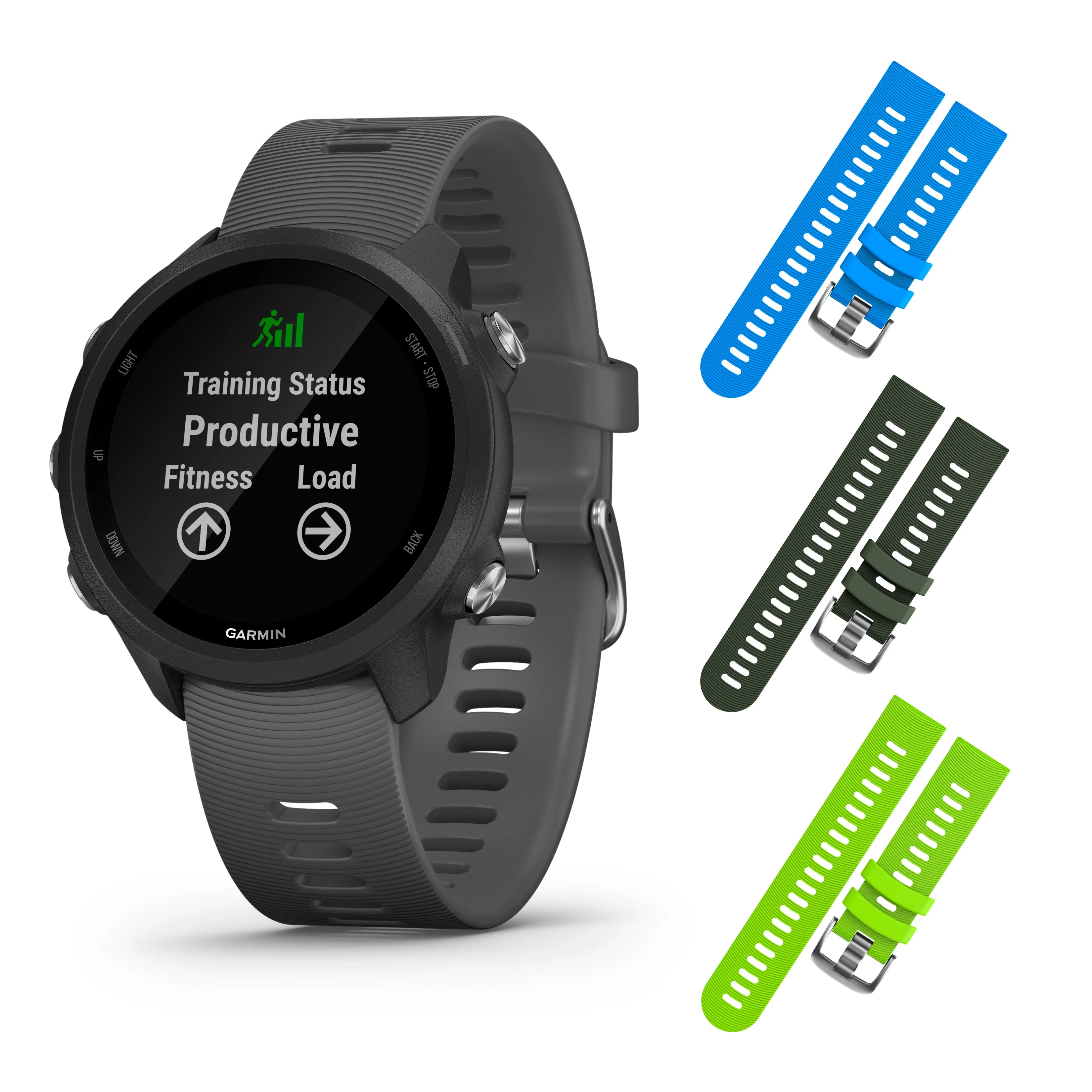 Garmin Forerunner 245 GPS Running Smartwatch with Included Wearable4U 3 Straps