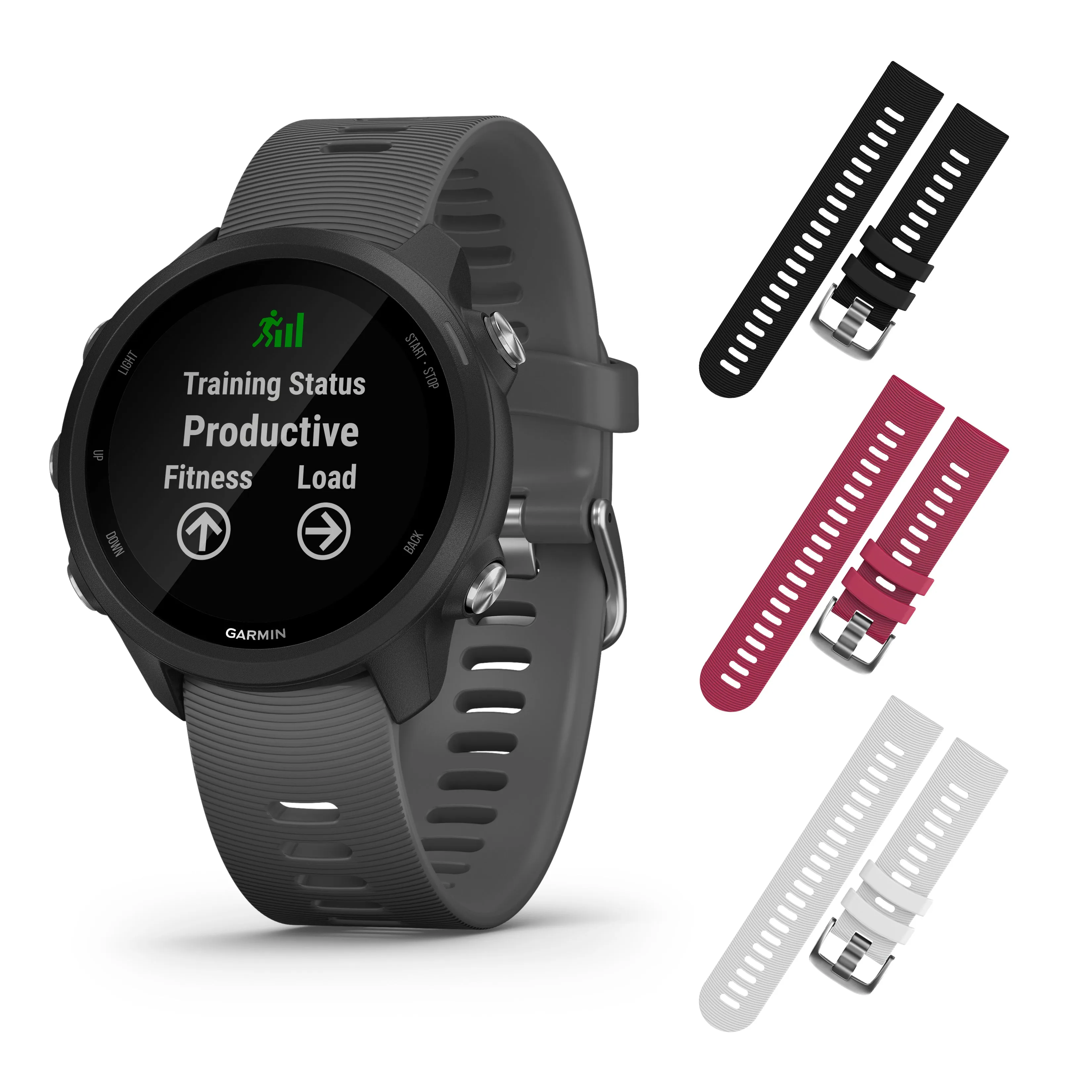Garmin Forerunner 245 GPS Running Smartwatch with Included Wearable4U 3 Straps