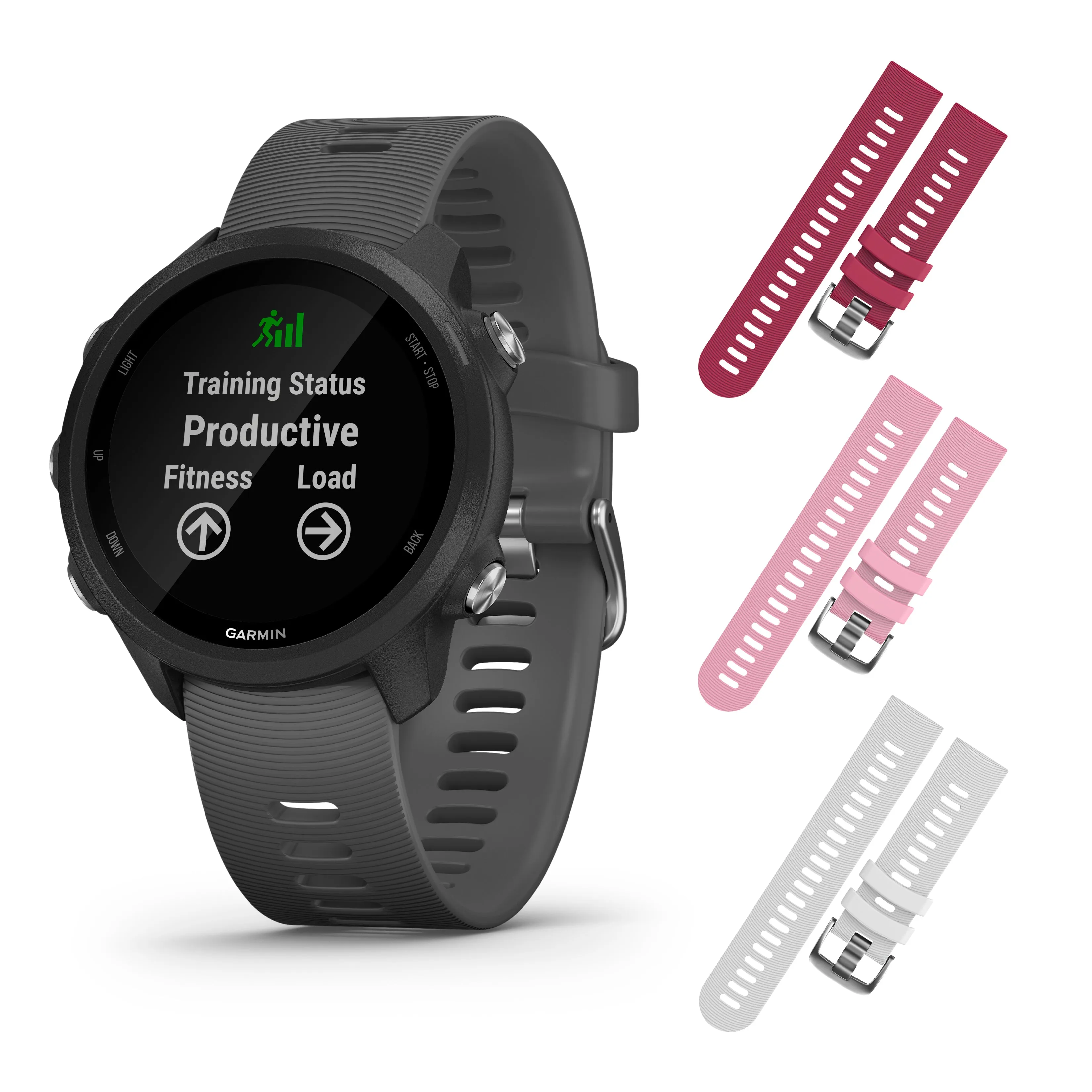 Garmin Forerunner 245 GPS Running Smartwatch with Included Wearable4U 3 Straps