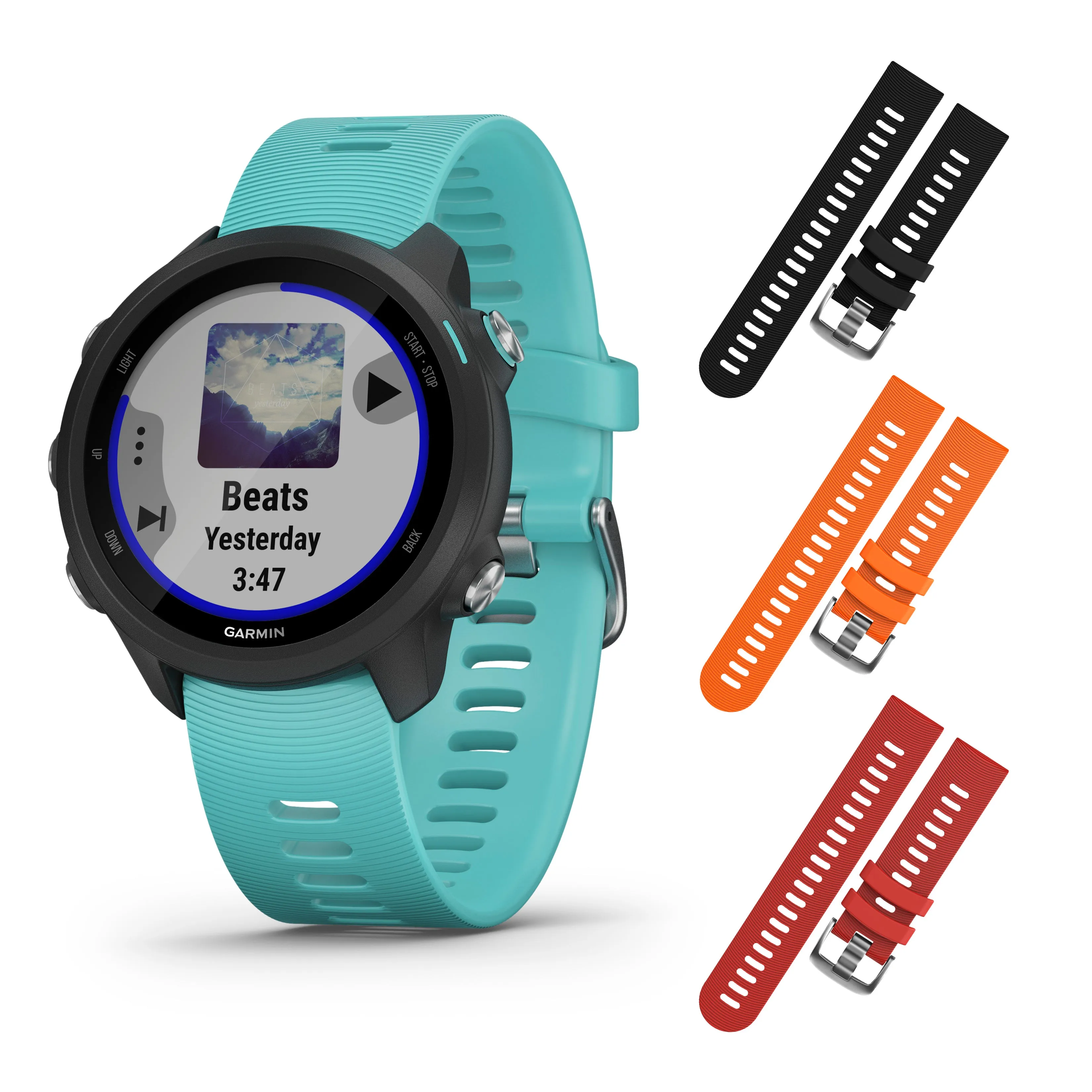 Garmin Forerunner 245 GPS Running Smartwatch with Included Wearable4U 3 Straps