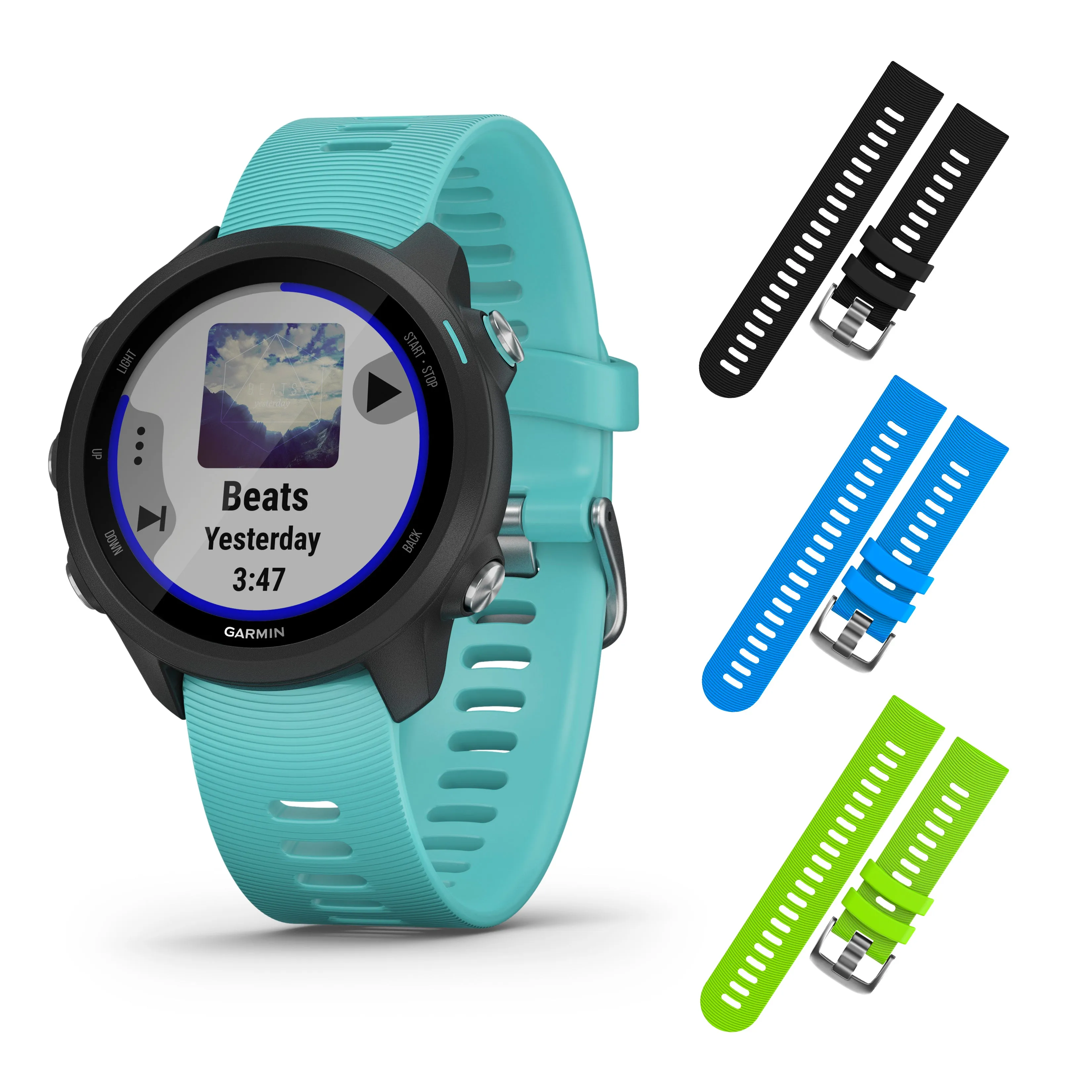 Garmin Forerunner 245 GPS Running Smartwatch with Included Wearable4U 3 Straps