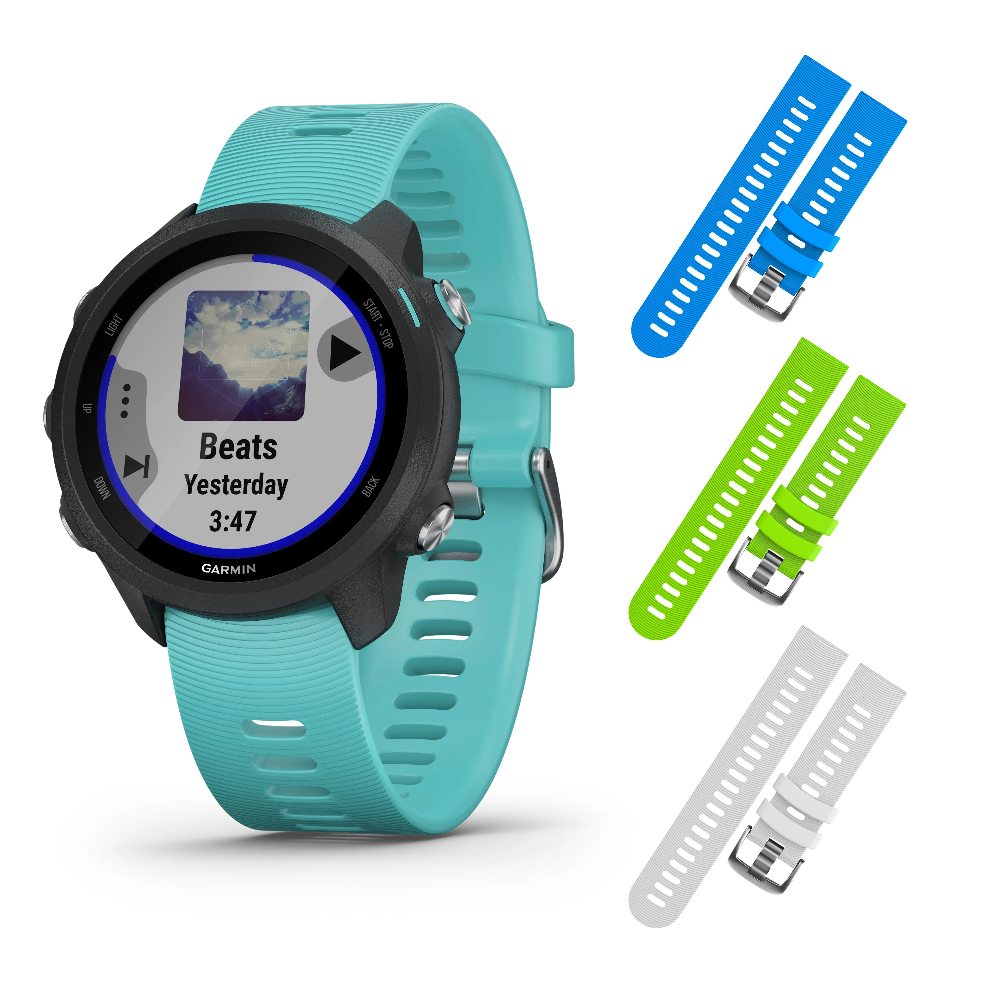Garmin Forerunner 245 GPS Running Smartwatch with Included Wearable4U 3 Straps