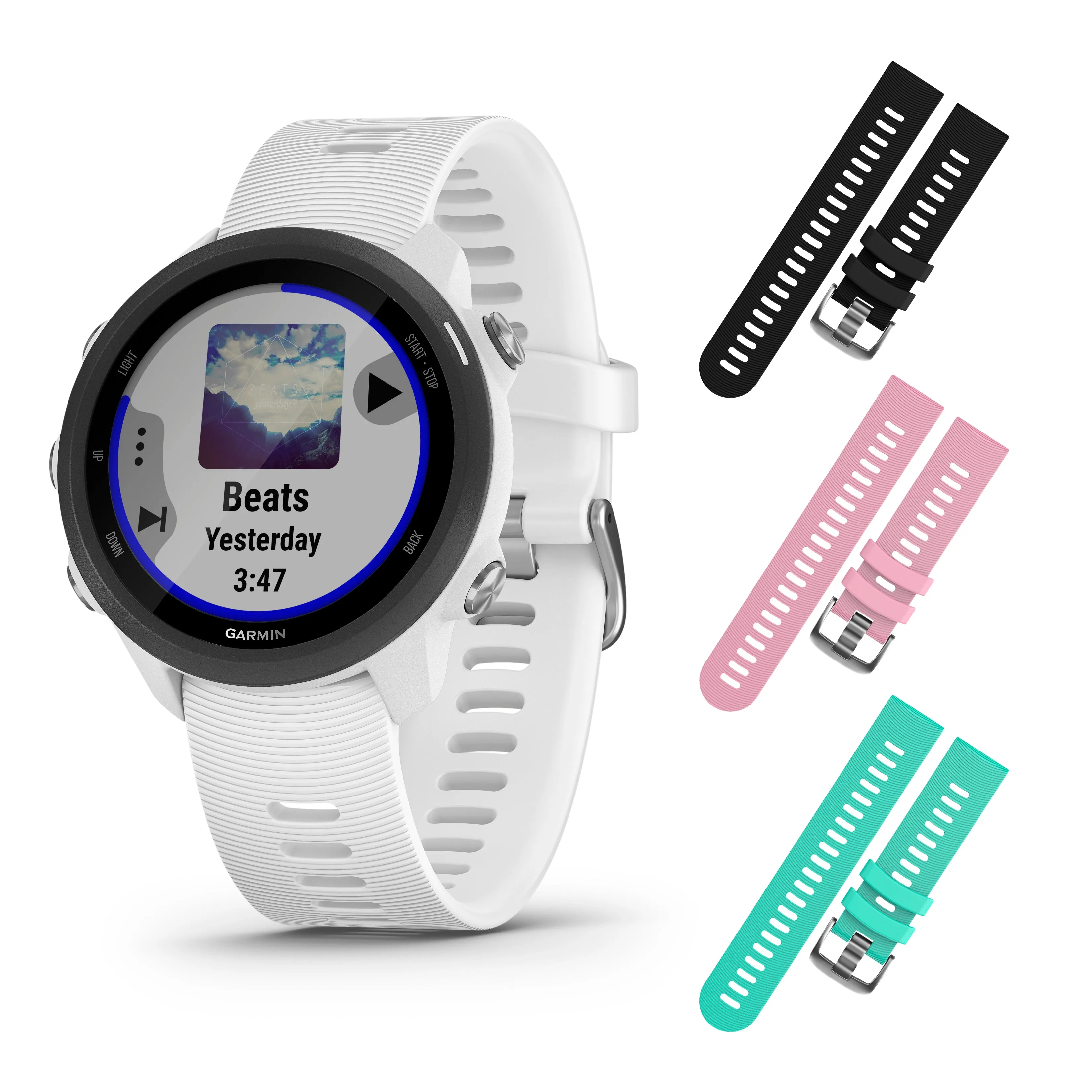 Garmin Forerunner 245 GPS Running Smartwatch with Included Wearable4U 3 Straps