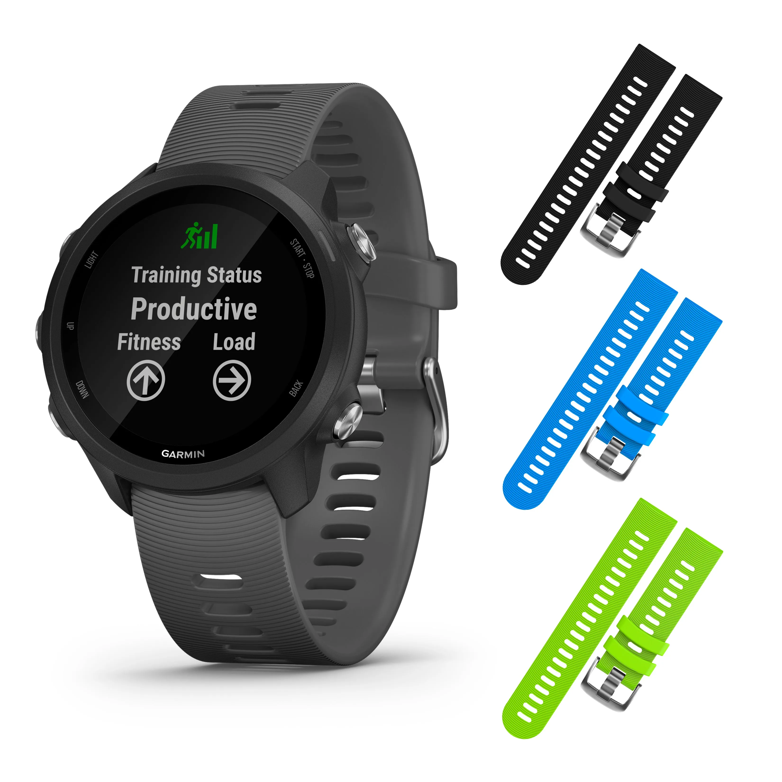 Garmin Forerunner 245 GPS Running Smartwatch with Included Wearable4U 3 Straps