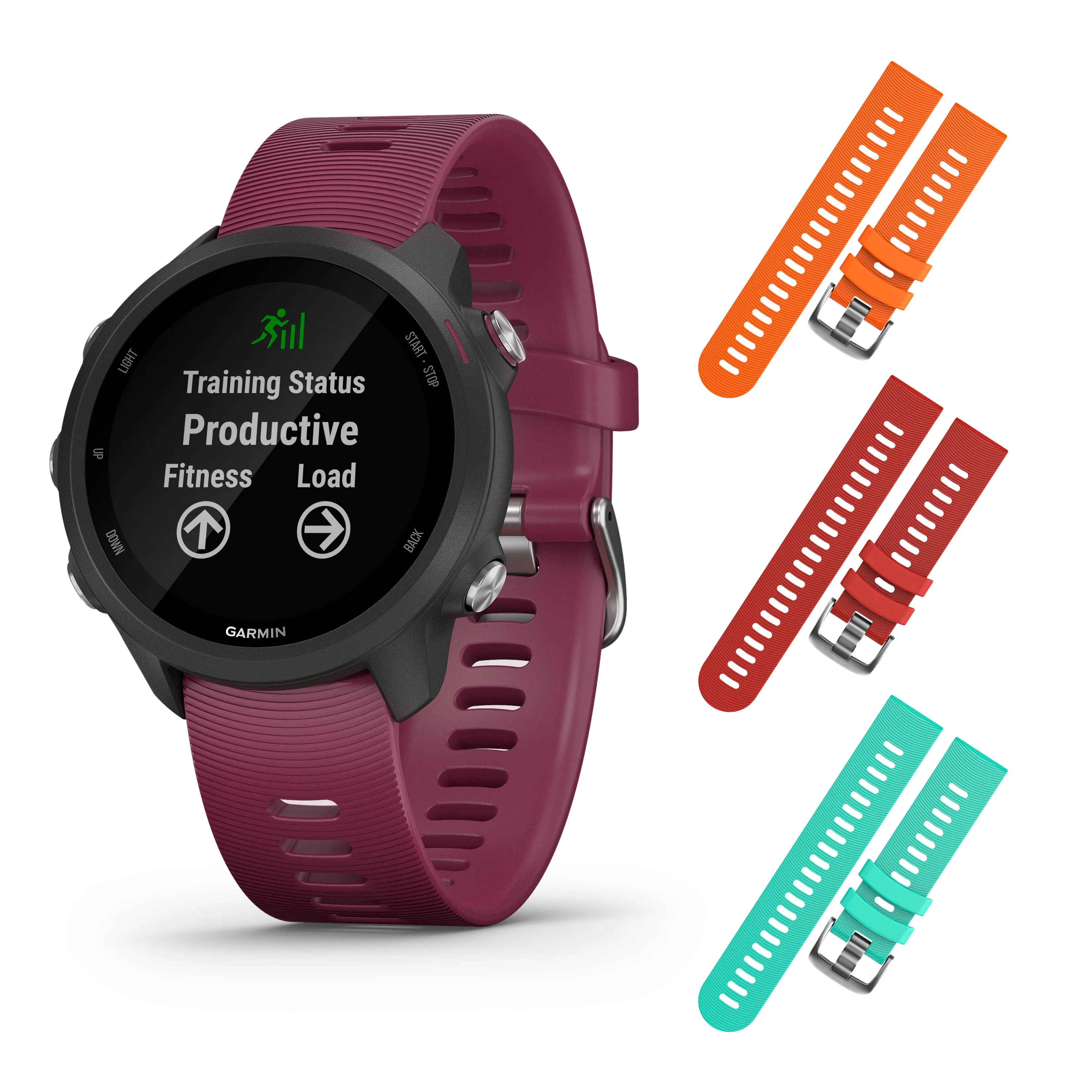 Garmin Forerunner 245 GPS Running Smartwatch with Included Wearable4U 3 Straps