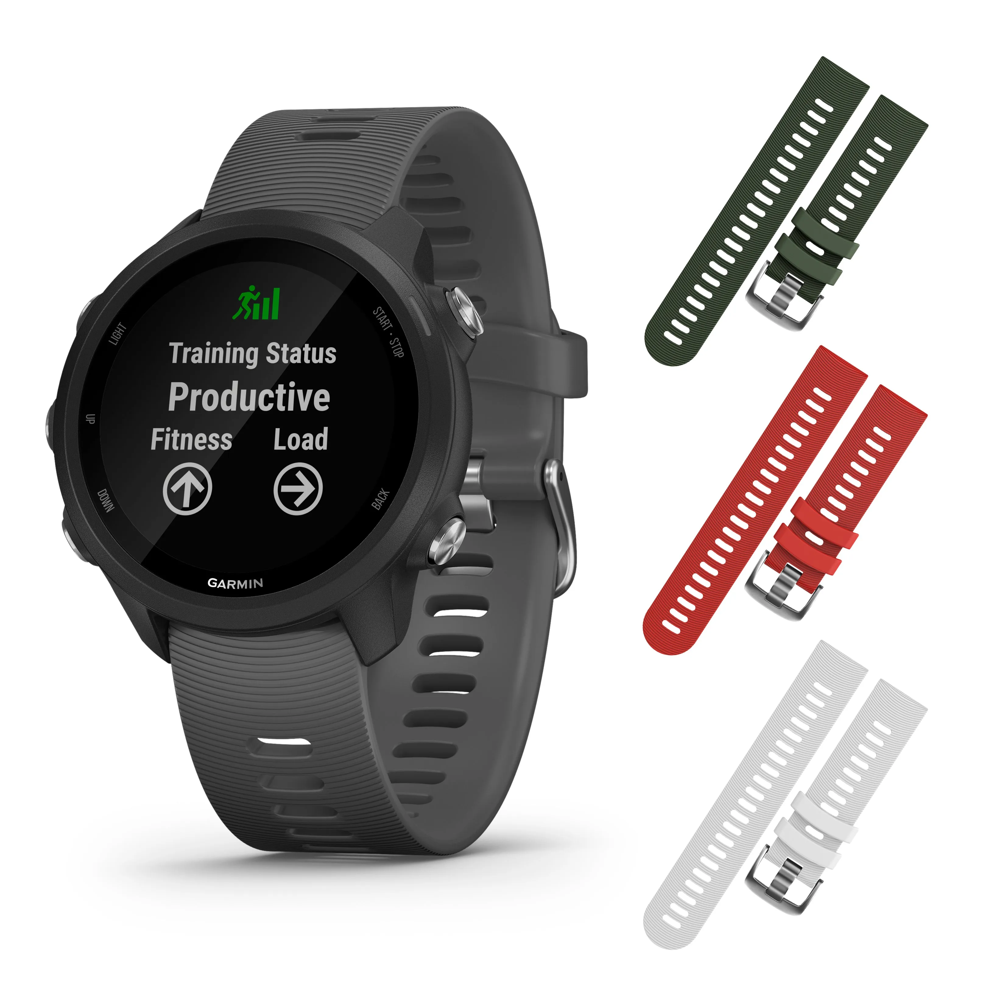 Garmin Forerunner 245 GPS Running Smartwatch with Included Wearable4U 3 Straps