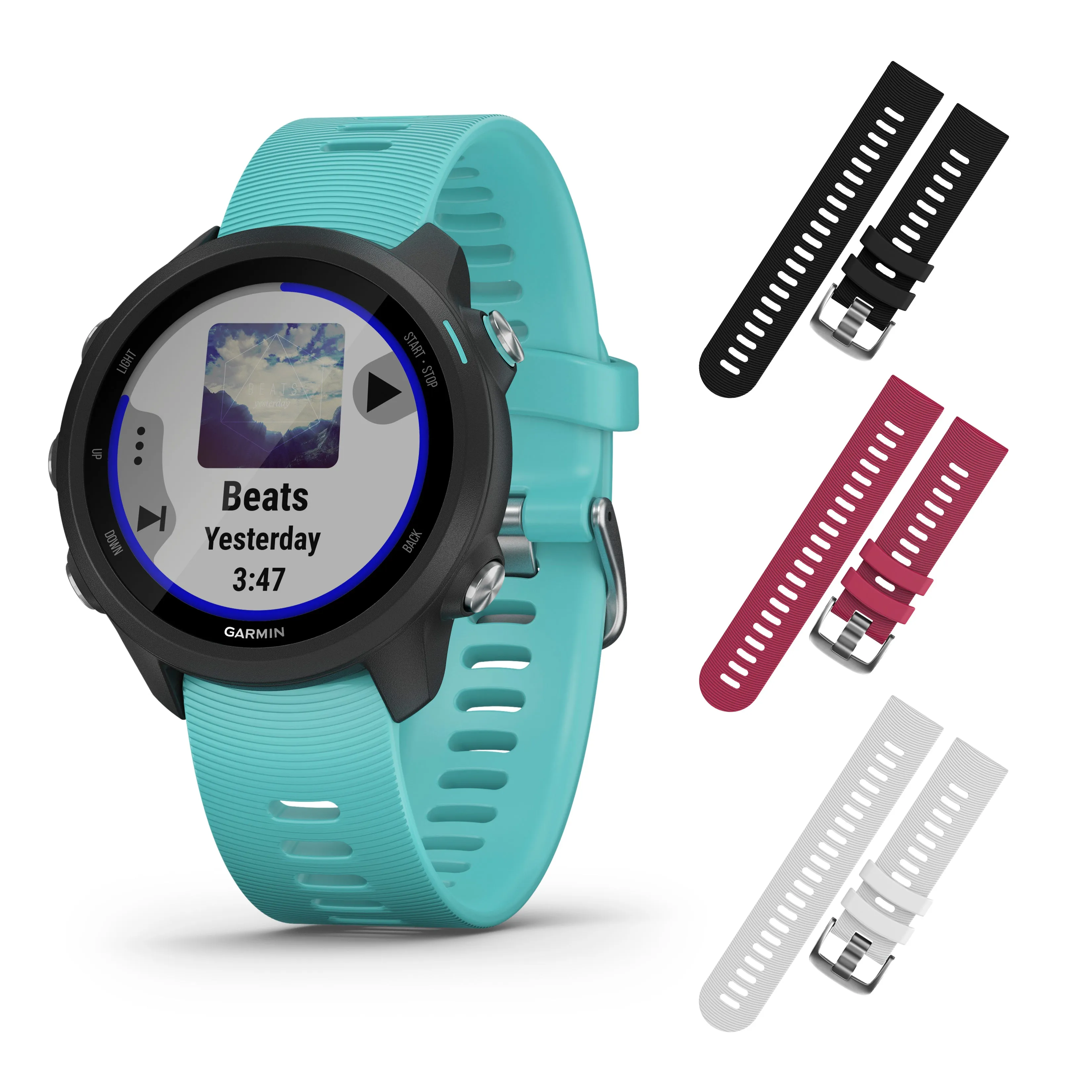 Garmin Forerunner 245 GPS Running Smartwatch with Included Wearable4U 3 Straps