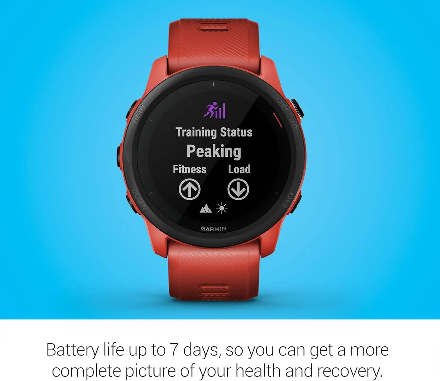 Garmin Forerunner 745, GPS Running Watch, Detailed Training Stats and On-Device Workouts, Essential Smartwatch Functions, Red