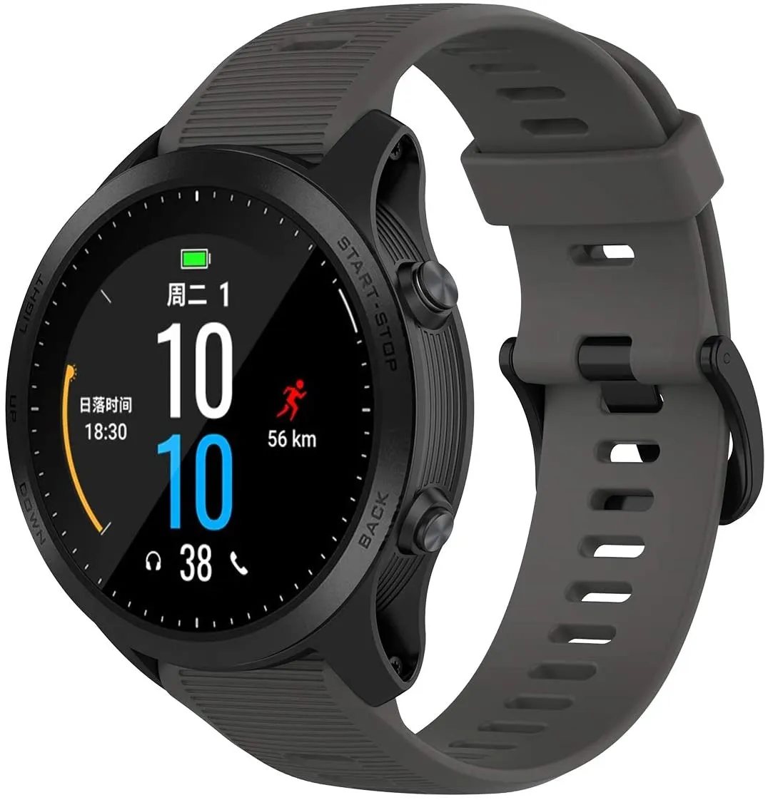 Garmin Forerunner 945 Bundle, Premium GPS Running/Triathlon Smartwatch with Music Included Wearable4U 3 Straps Bundle (Slate/Navy Blue/Black)