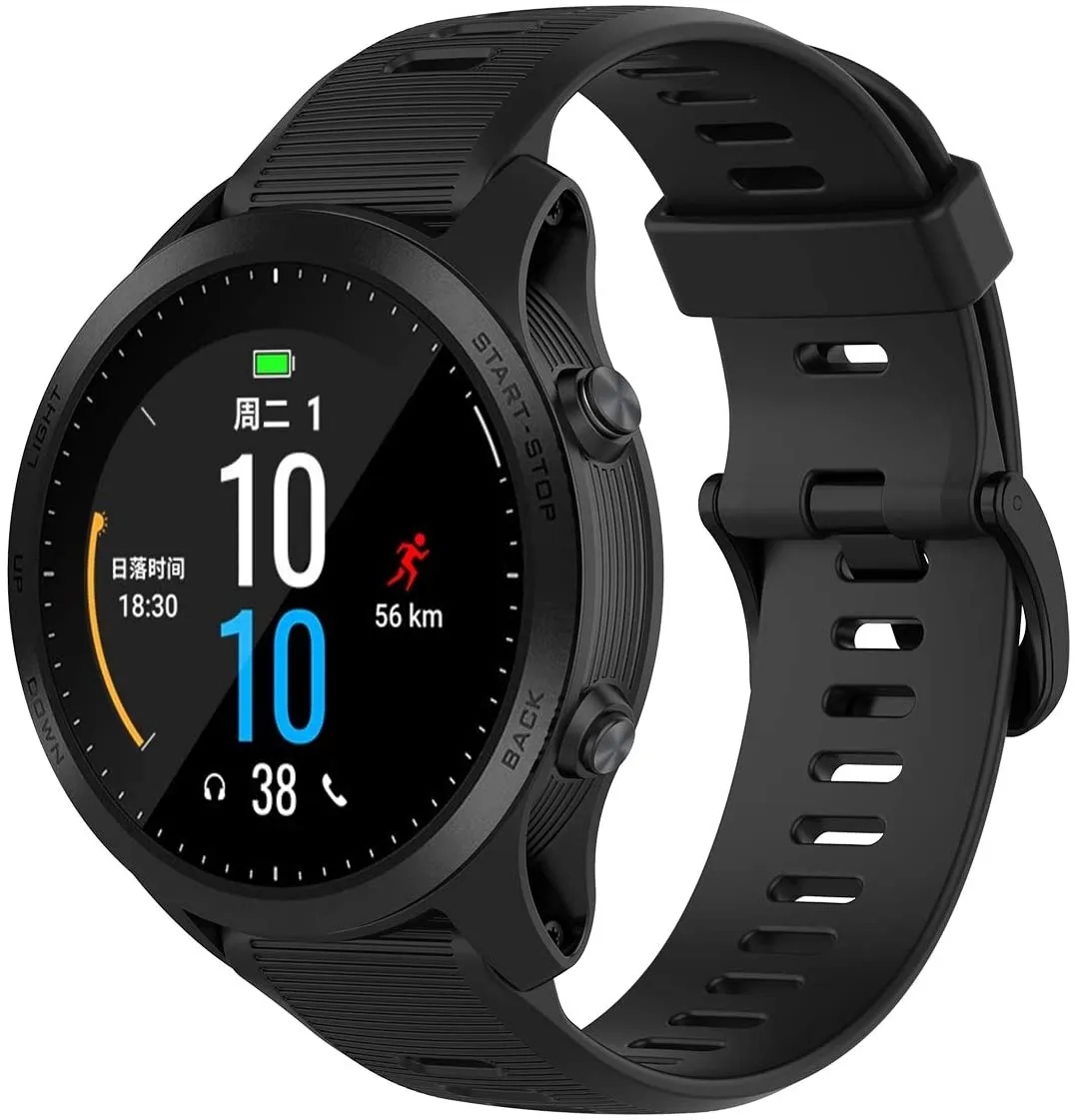 Garmin Forerunner 945 Bundle, Premium GPS Running/Triathlon Smartwatch with Music Included Wearable4U 3 Straps Bundle (Slate/Navy Blue/Black)