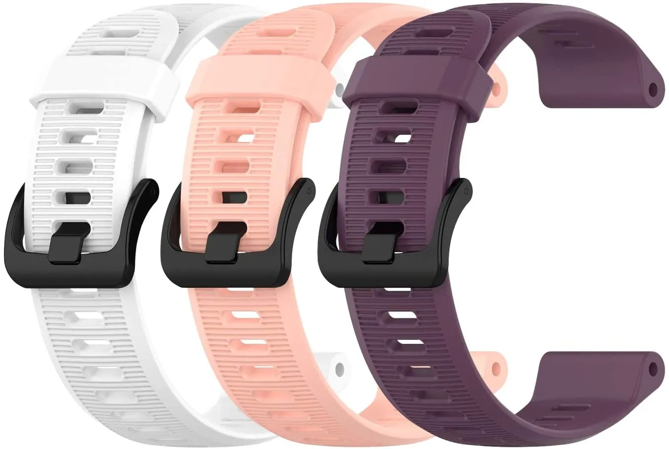 Garmin Forerunner 945 Bundle, Premium GPS Running/Triathlon Smartwatch with Music Included Wearable4U 3 Straps Bundle (White/Pink/Purple)