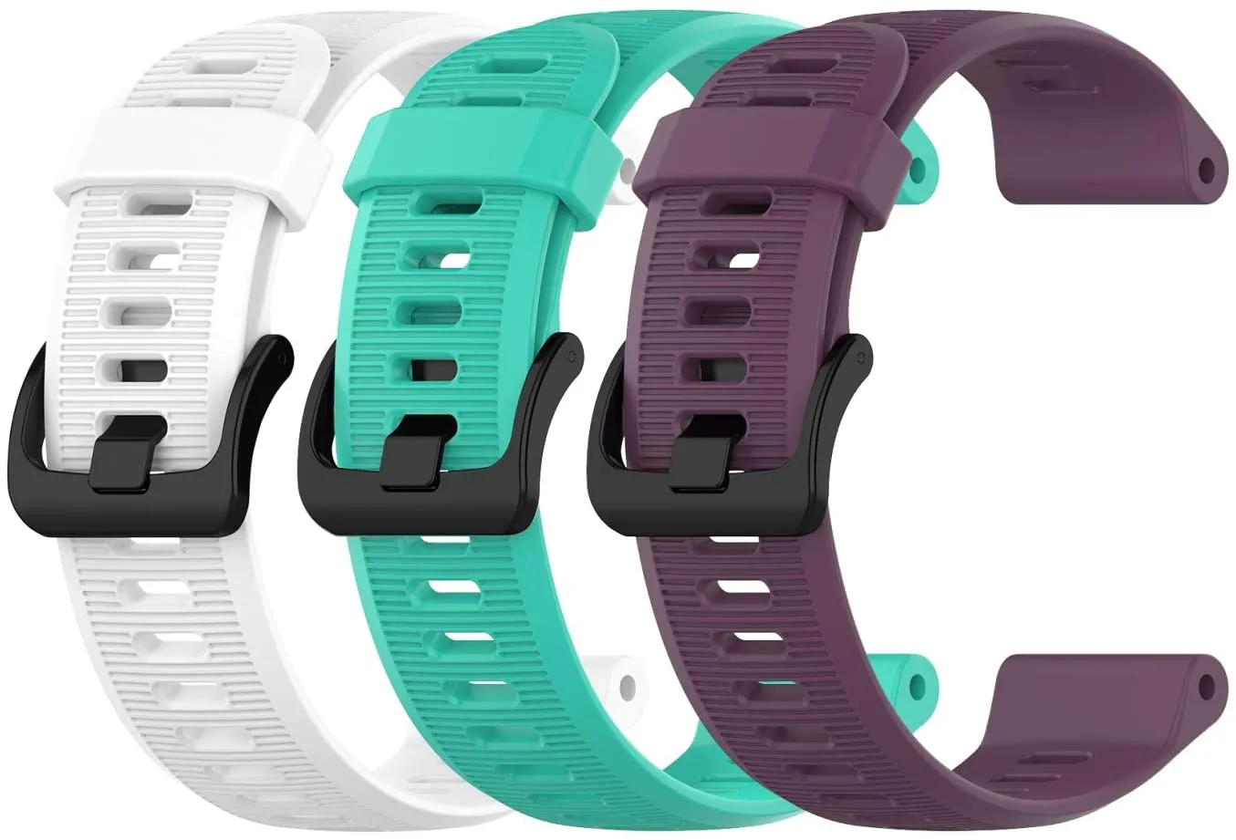 Garmin Forerunner 945 Bundle, Premium GPS Running/Triathlon Smartwatch with Music Included Wearable4U 3 Straps Bundle (White/Teal/Purple)